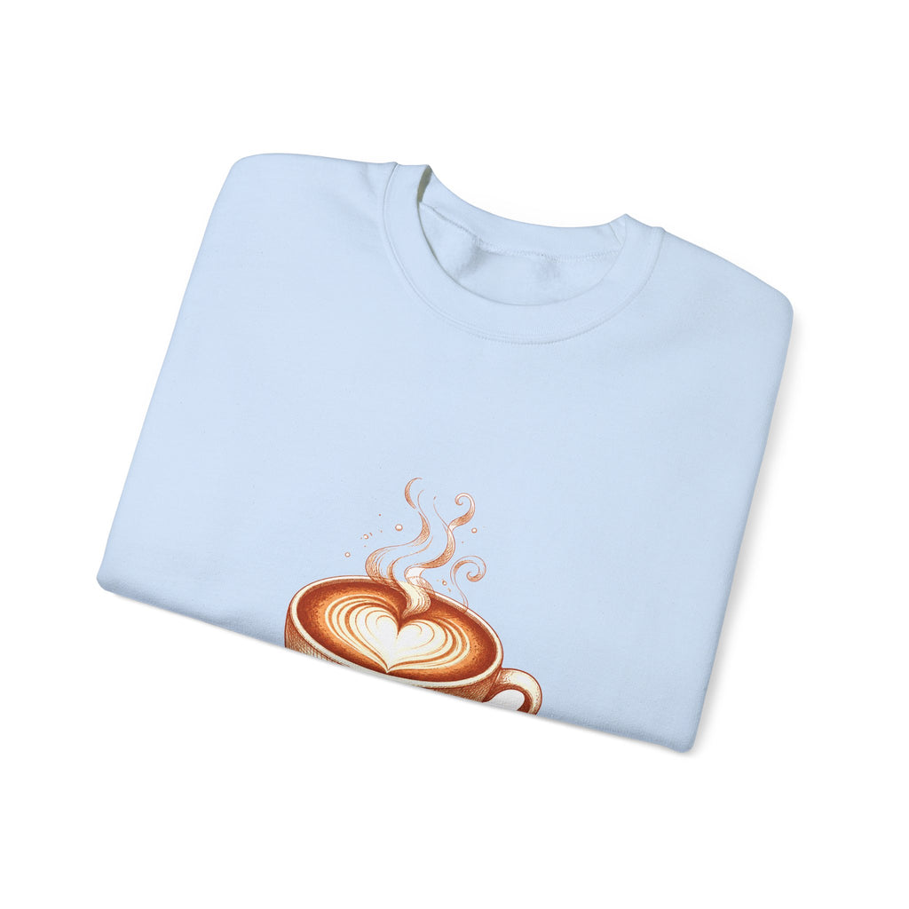 Matching Couple Sweatshirt - Coffee & Tea Matching Couple Crewneck Sweatshirt Hand-Drawn Art His Hers Best Friend Gift - Design A