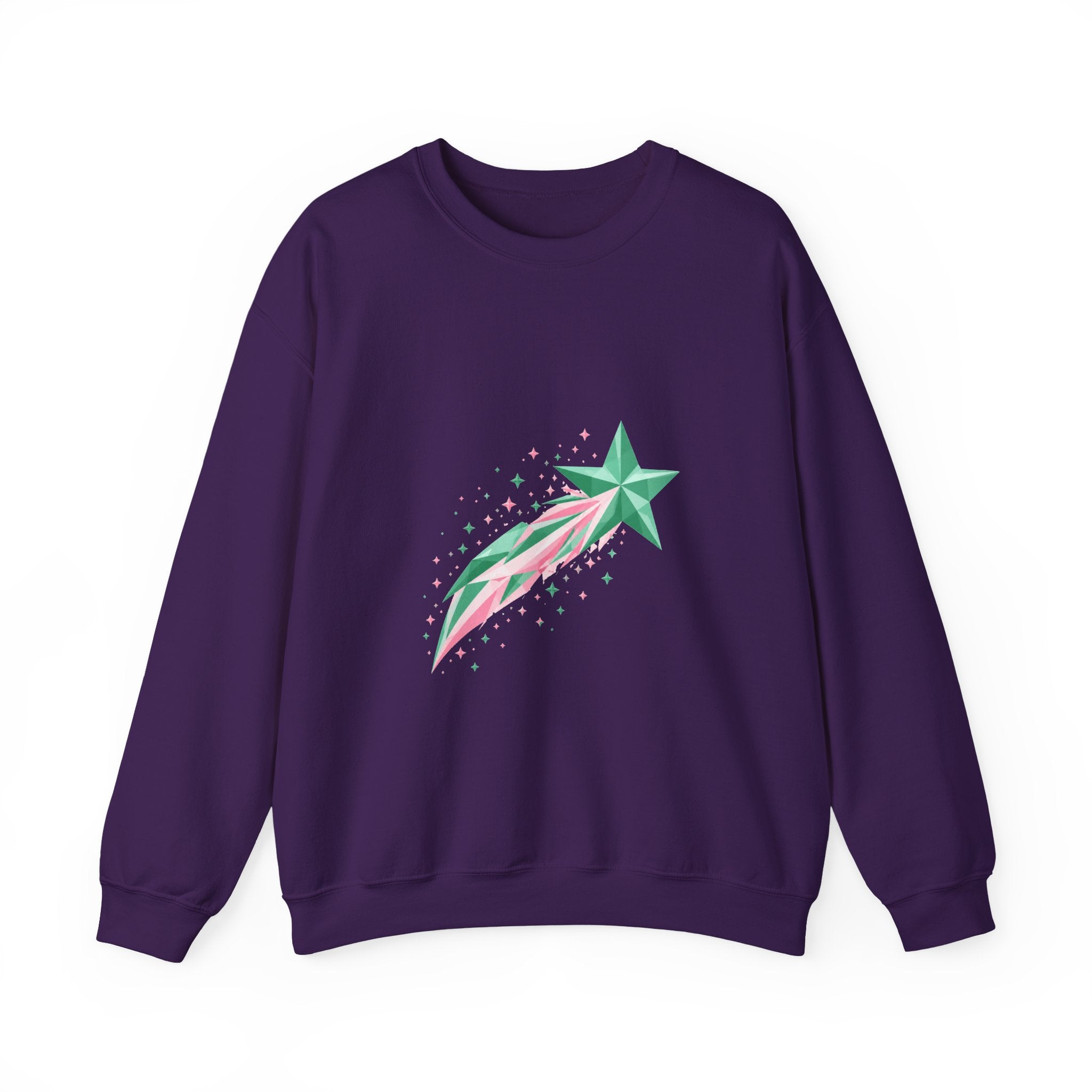 Matching Couple Sweatshirt - Shooting Star & North Star Matching Couple Premium Fleece Sweatshirt Geometric Art His Hers Love Gift - Design A