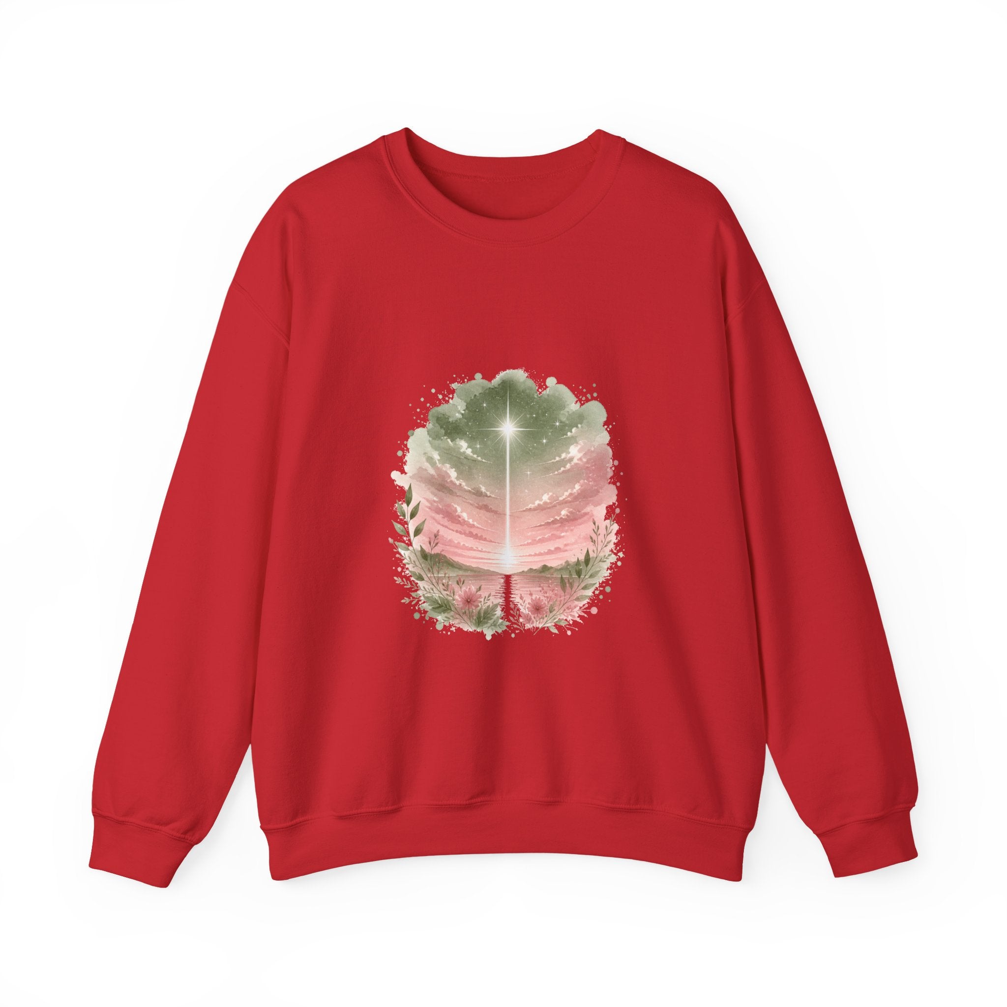 Matching Couple Sweatshirt - Evening & Morning Star Matching Couple Comfort Colors Crew Watercolor Art His Hers Birthday Gift - Design A