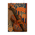 Violin Tightrope Bridge Wall Art Poster 24×36 Psychedelic Dining Room Decor Maximalist Print