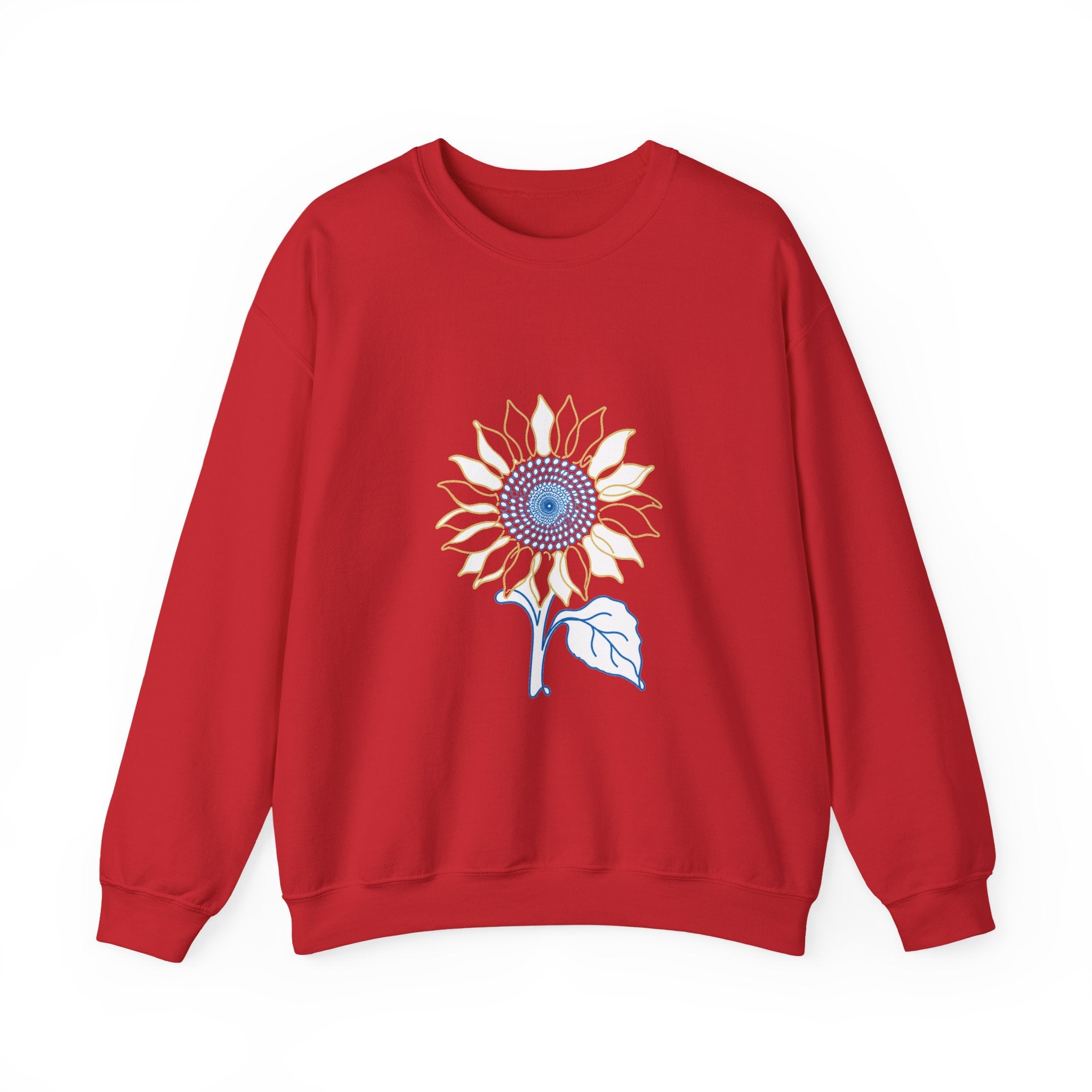Matching Couple Sweatshirt - Sunflower & Moonflower Matching Couple Crewneck Sweatshirt Minimalist Art His Hers Valentine Gift - Design A