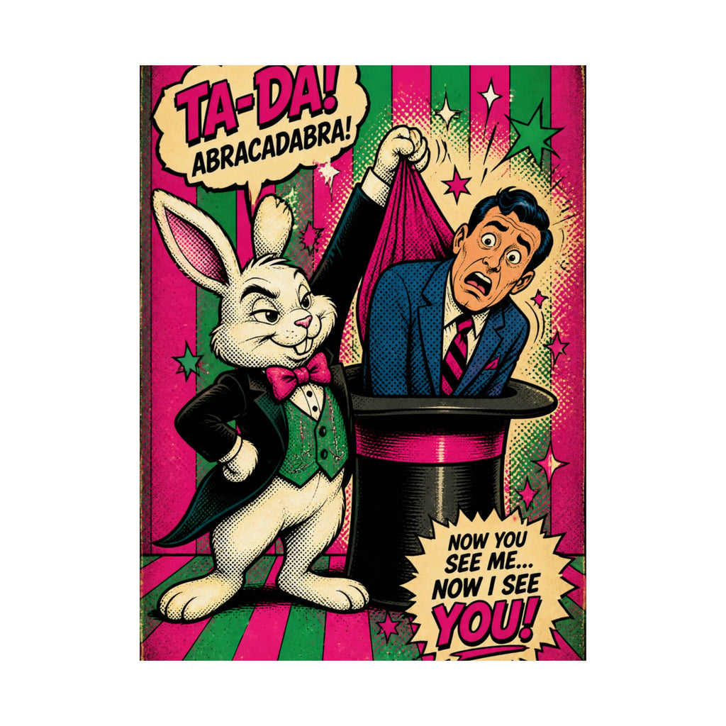 Magic Hat Rabbit Wall Art Poster 24×36 Pop Art Restaurant Decor Maximalist Print