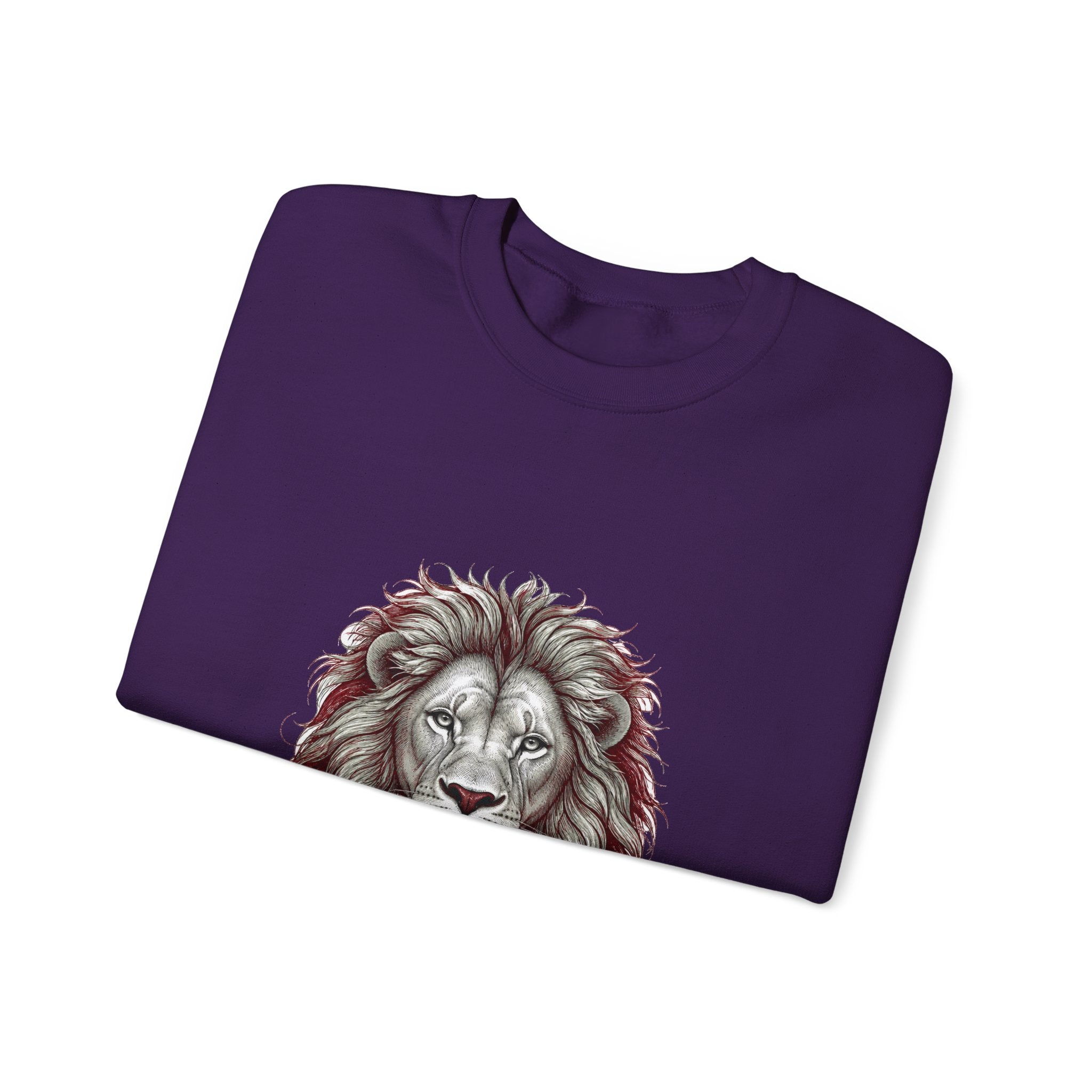 Matching Couple Sweatshirt - Lion & Lamb Matching Couple Crewneck Sweatshirt Hand-Drawn Art His Hers Best Friend Gift - Design A