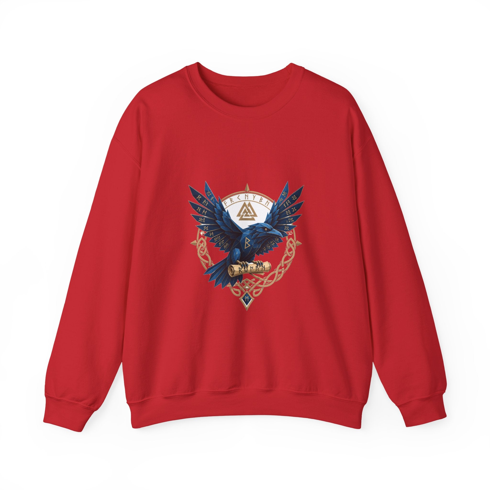 Matching Couple Sweatshirt - Huginn & Muninn Matching Couple Crewneck Sweatshirt Geometric Art His Hers Couple Gift - Design B