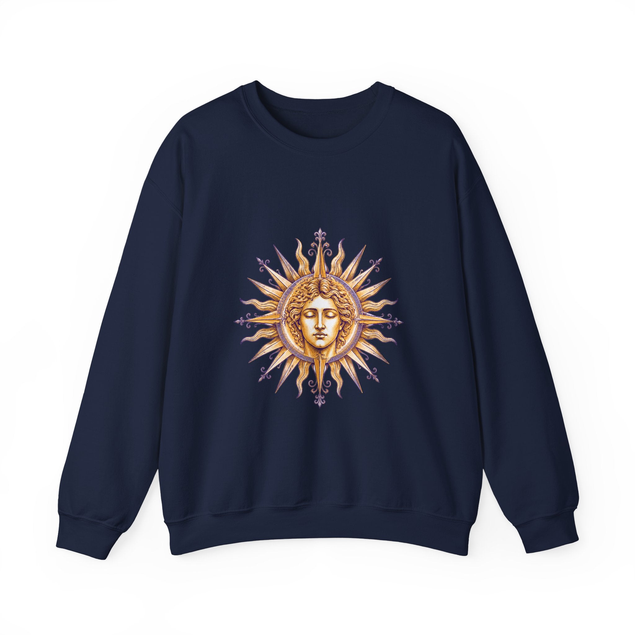 Matching Couple Sweatshirt - Helios & Selene Matching Couple Crewneck Sweatshirt Hand-Drawn Art His Hers Best Friend Gift - Design A