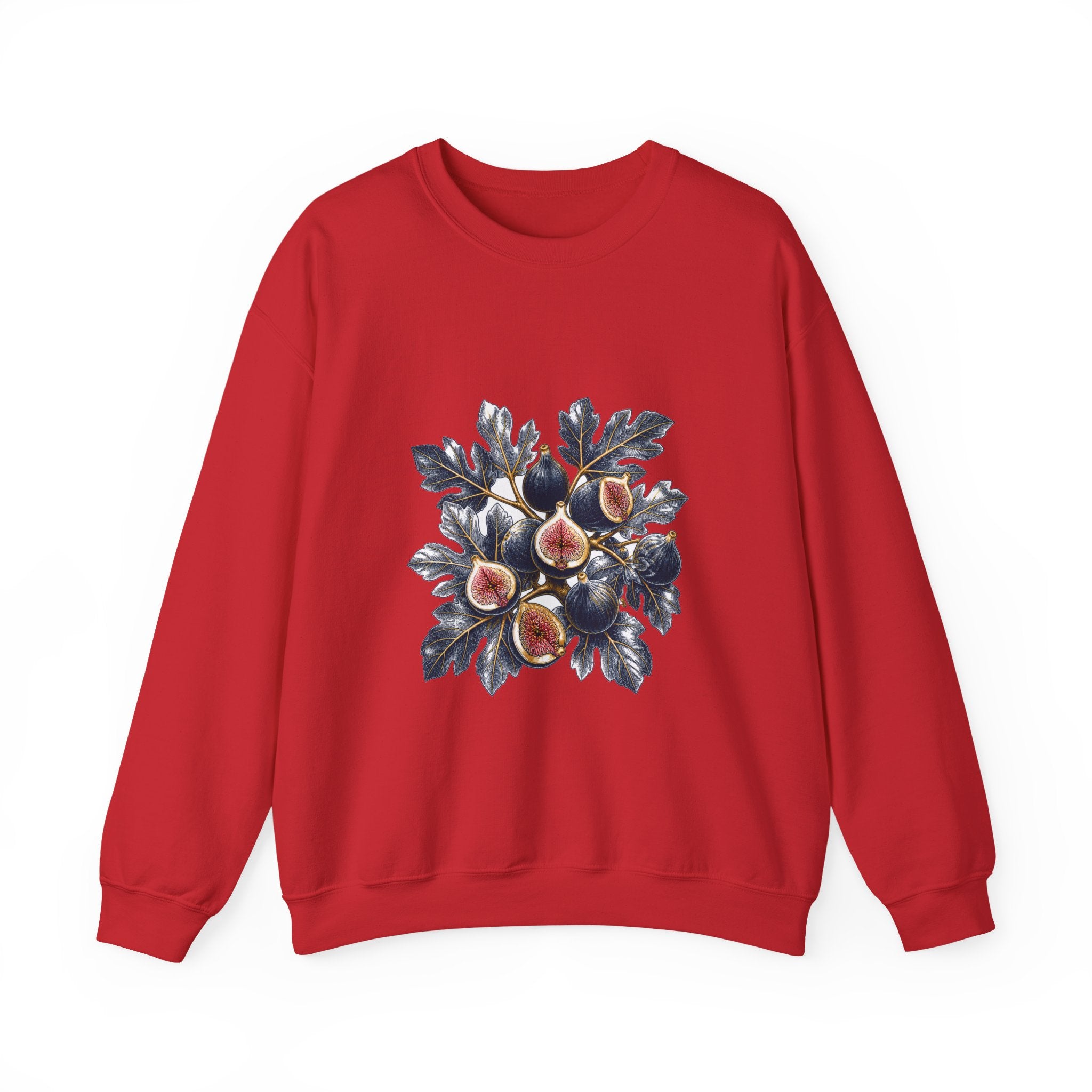 Matching Couple Sweatshirt - Olive Branch & Fig Matching Couple Crewneck Sweatshirt Hand-Drawn Art His Hers Best Friend Gift - Design B