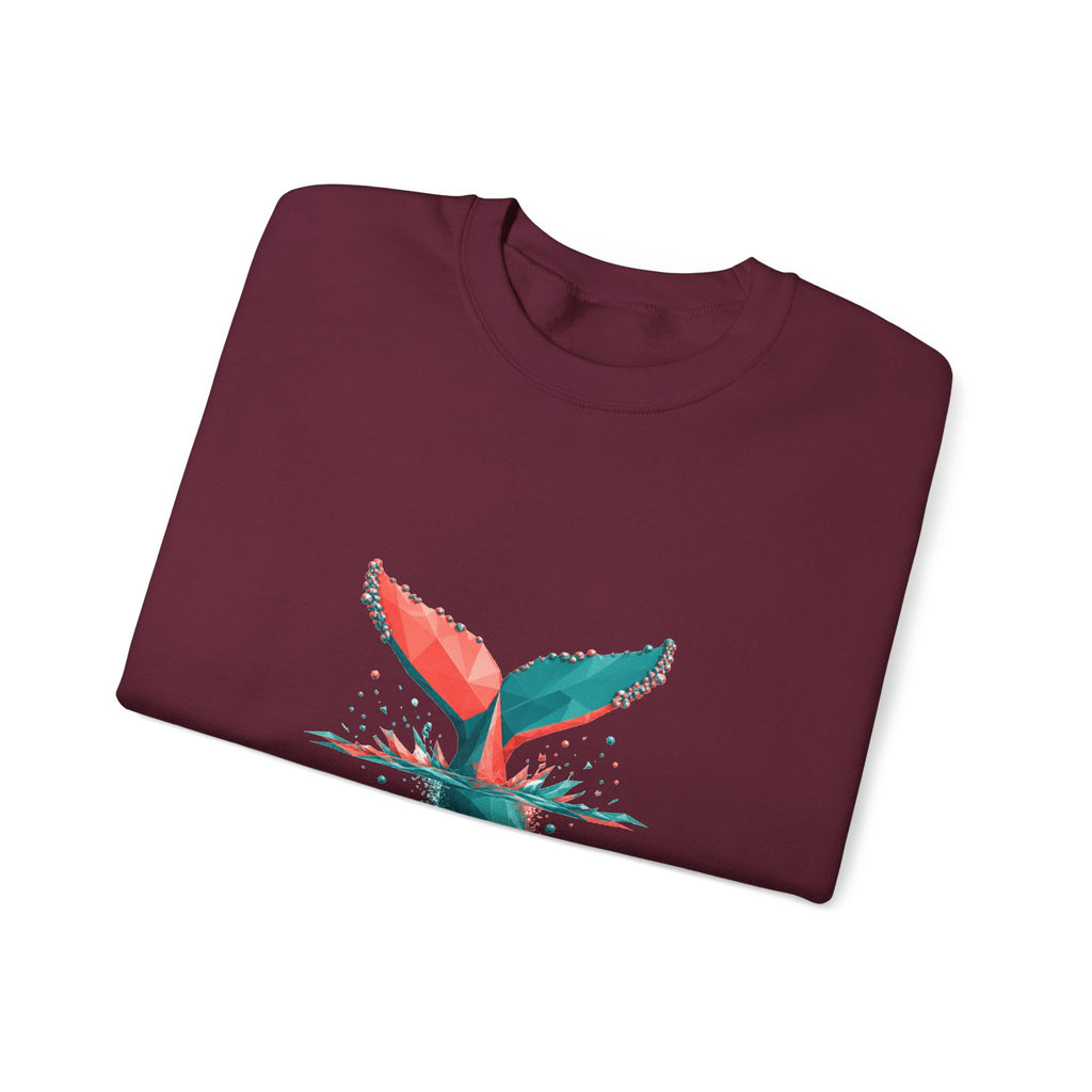 Matching Couple Sweatshirt - Eagle & Whale Matching Couple Comfort Colors Crew Geometric Art His Hers Love Gift - Design B