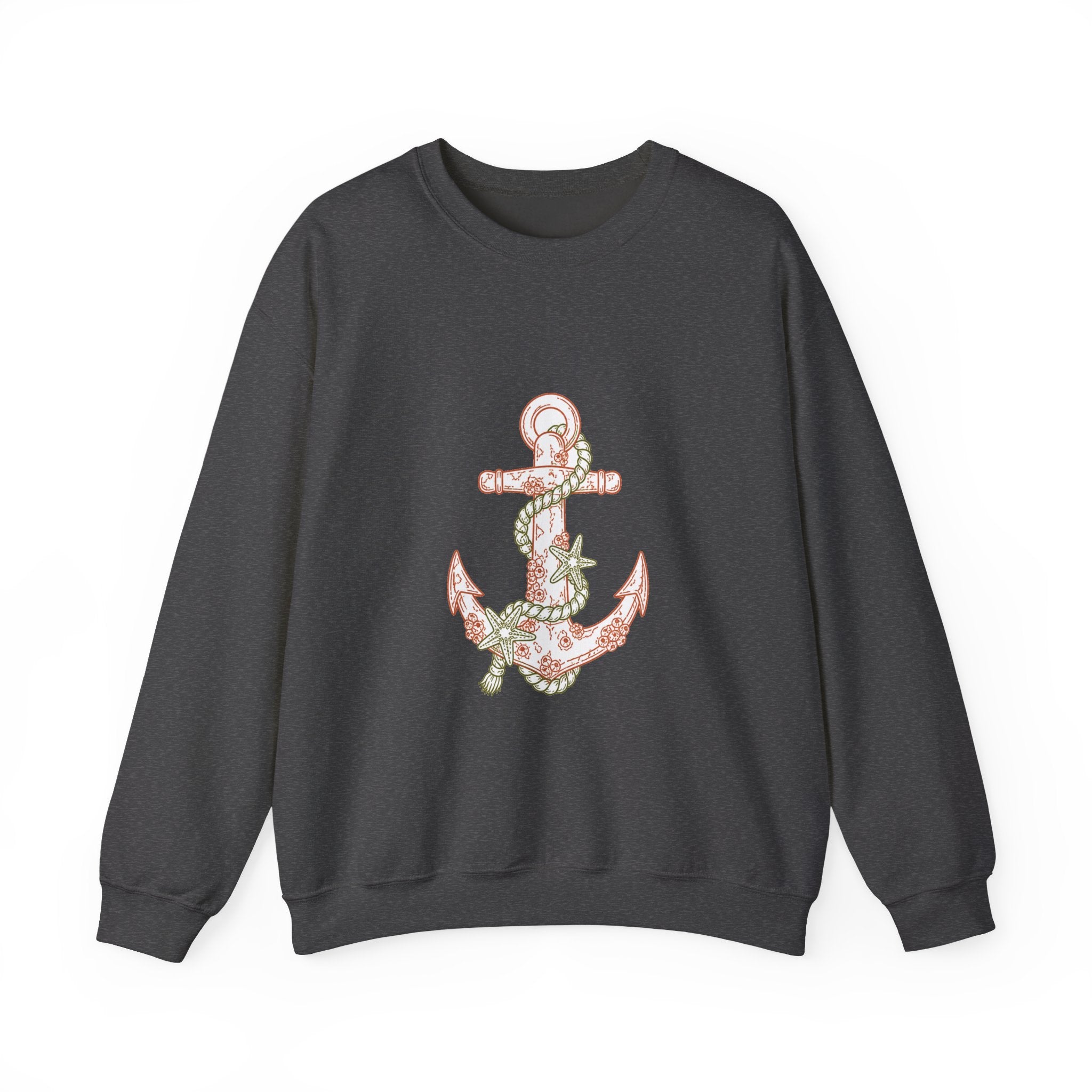 Matching Couple Sweatshirt - Anchor & Sail Matching Couple Crewneck Sweatshirt Minimalist Art His Hers Valentine Gift - Design A