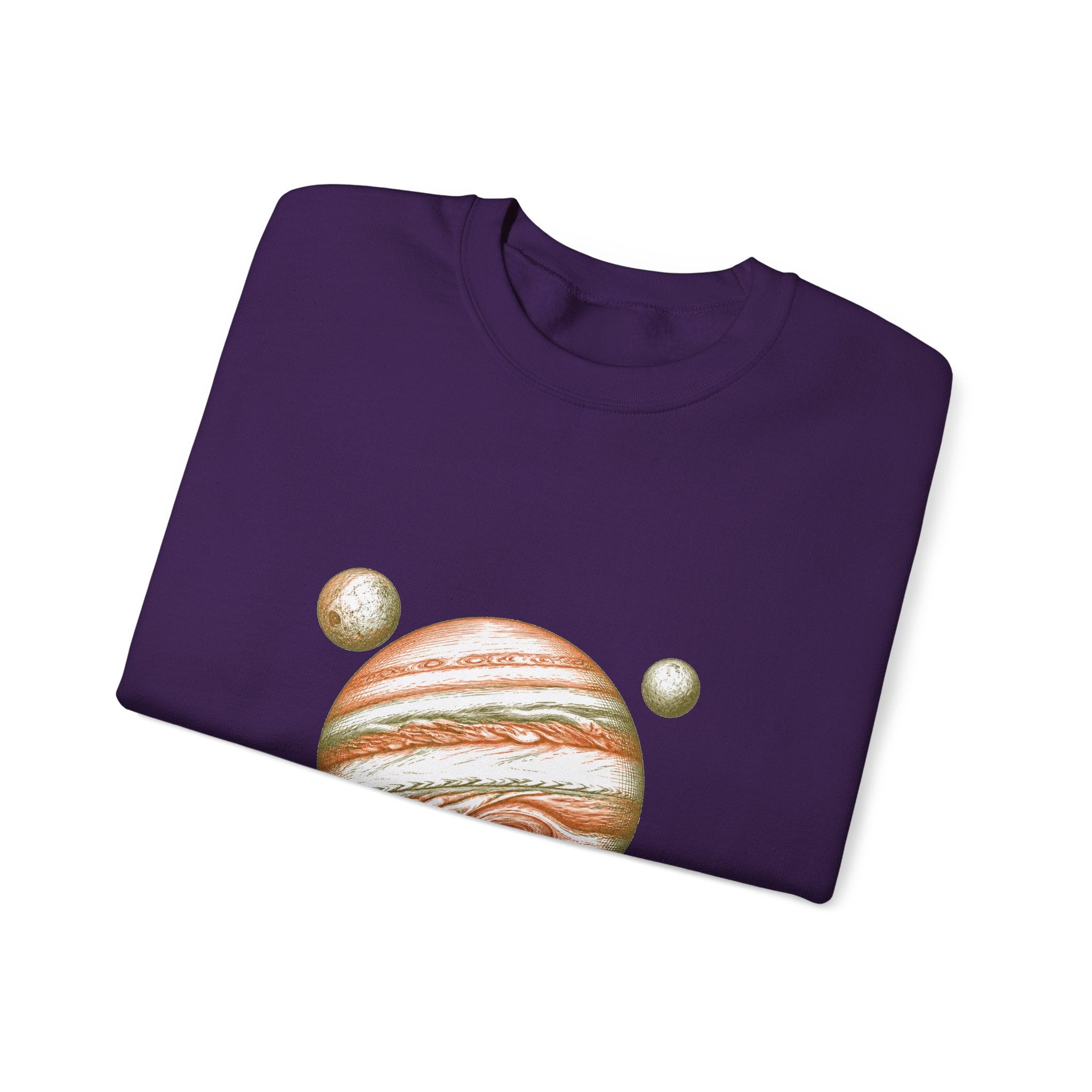 Matching Couple Sweatshirt - Saturn & Jupiter Matching Couple Comfort Colors Crew Hand-Drawn Art His Hers Anniversary Gift - Design B