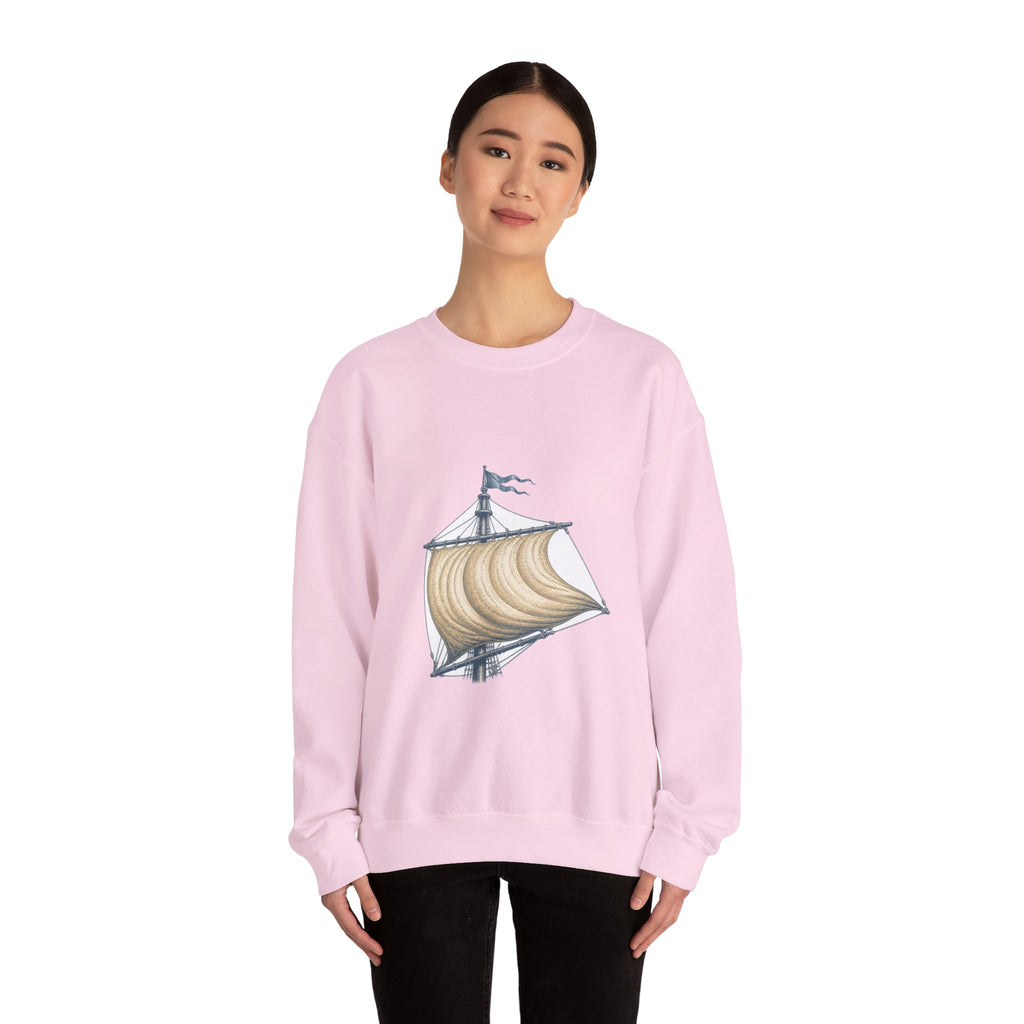 Matching Couple Sweatshirt - Anchor & Sail Matching Couple Premium Fleece Sweatshirt Vintage Art His Hers Honeymoon Gift - Design B