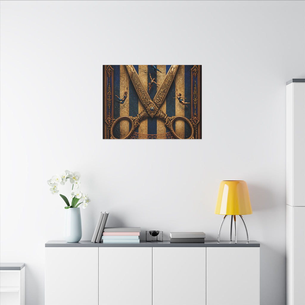 Giant Scissors Trapeze Wall Art Canvas 16×20 Baroque Home Office Decor Maximalist Print