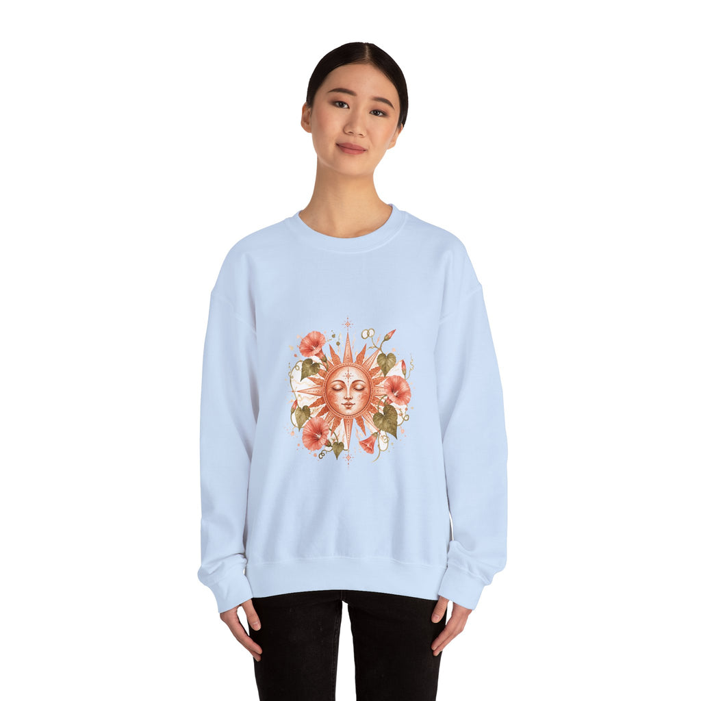 Matching Couple Sweatshirt - Sun & Moon Matching Couple Comfort Colors Crew Watercolor Art His Hers Birthday Gift - Design B