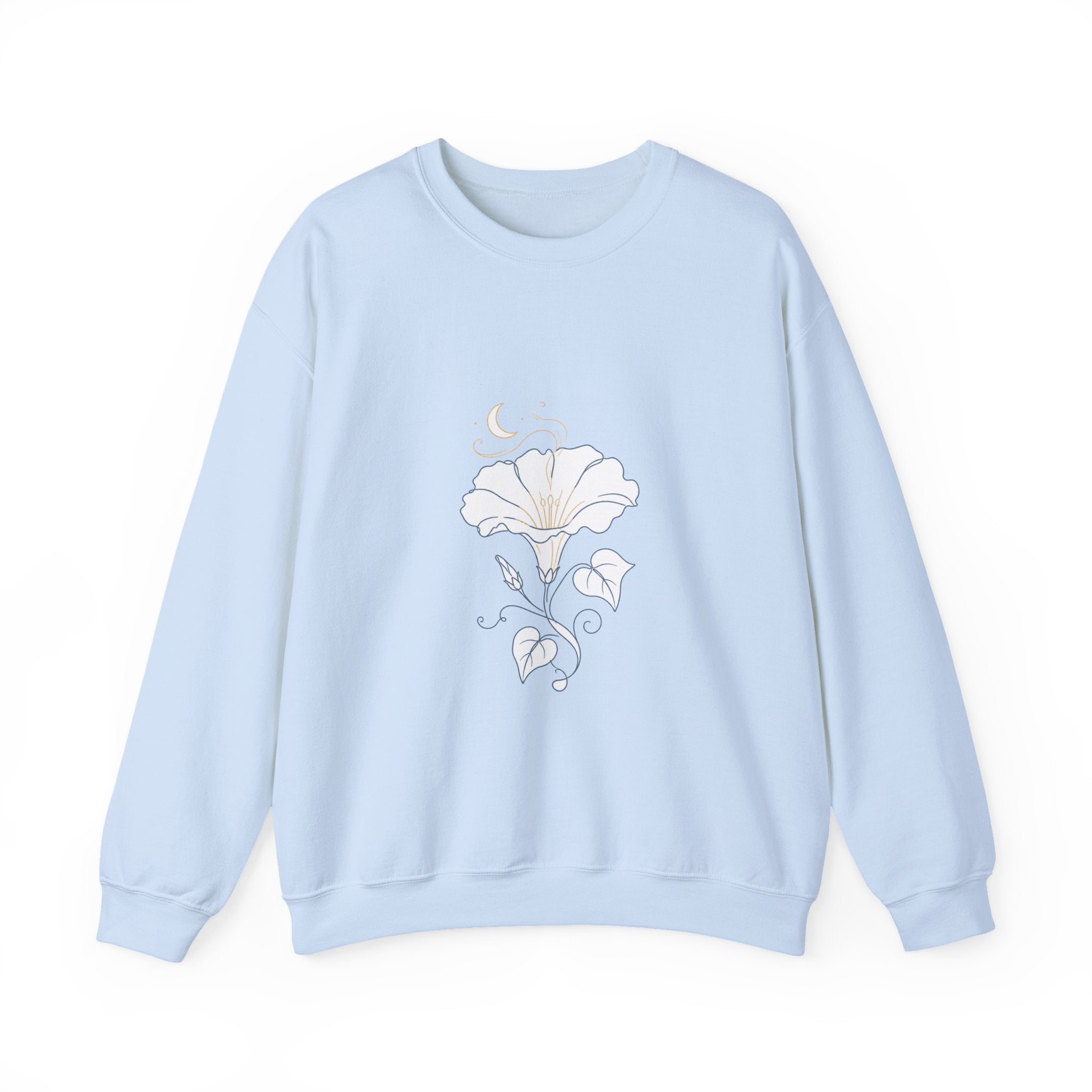 Matching Couple Sweatshirt - Sunflower & Moonflower Matching Couple Premium Fleece Sweatshirt Minimalist Art His Hers Christmas Gift - Design B