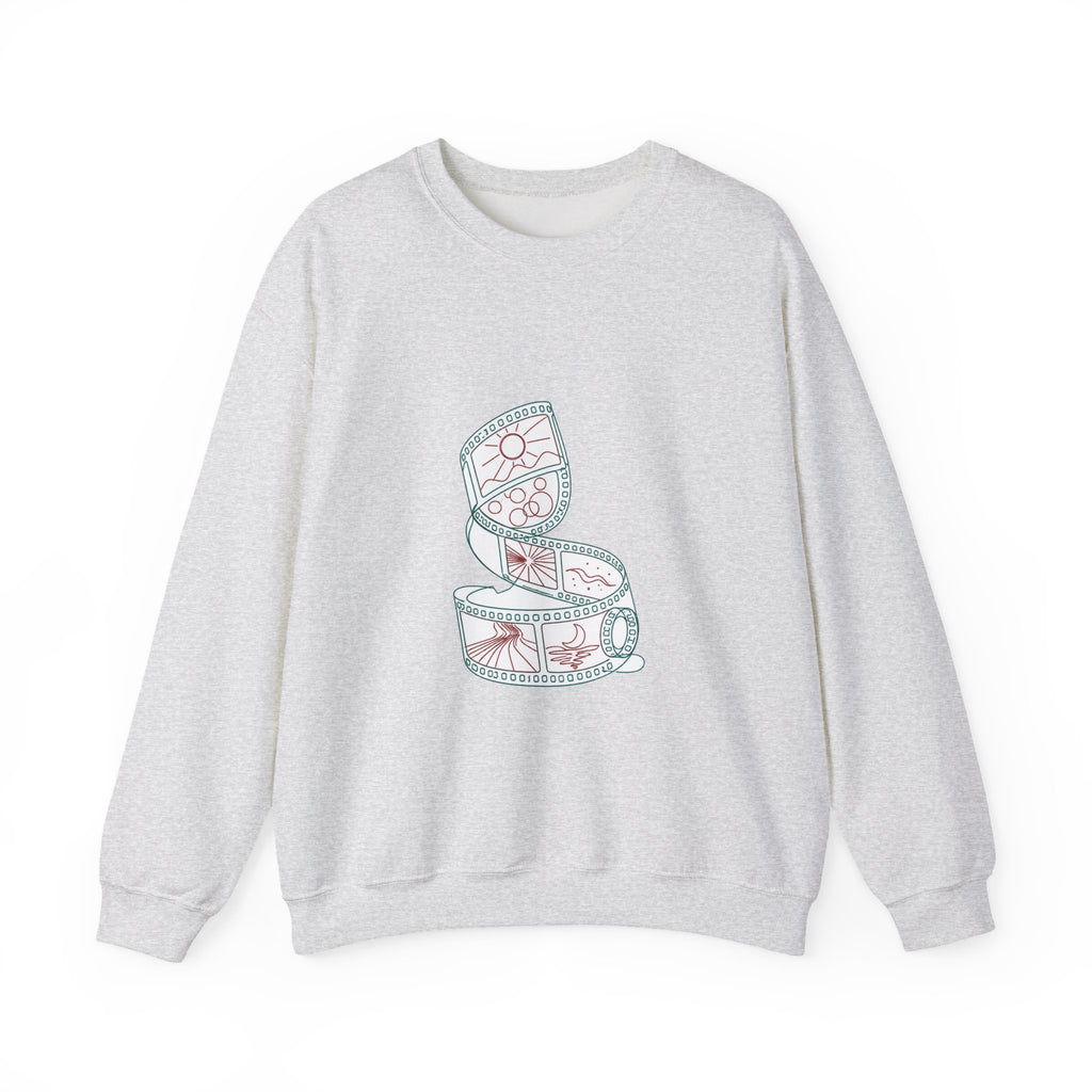 Matching Couple Sweatshirt - Camera & Film Matching Couple Premium Fleece Sweatshirt Minimalist Art His Hers Christmas Gift - Design B