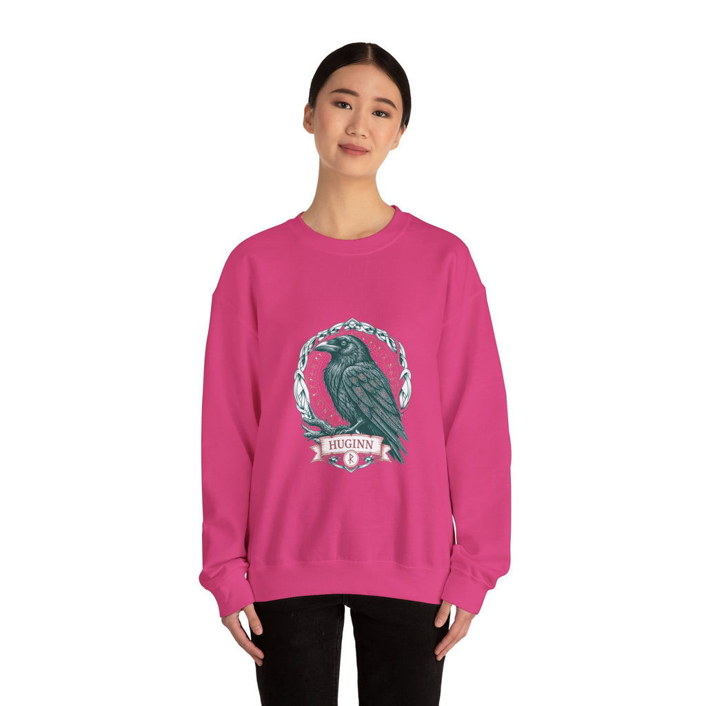 Matching Couple Sweatshirt - Huginn & Muninn Matching Couple Premium Fleece Sweatshirt Hand-Drawn Art His Hers Anniversary Gift - Design A