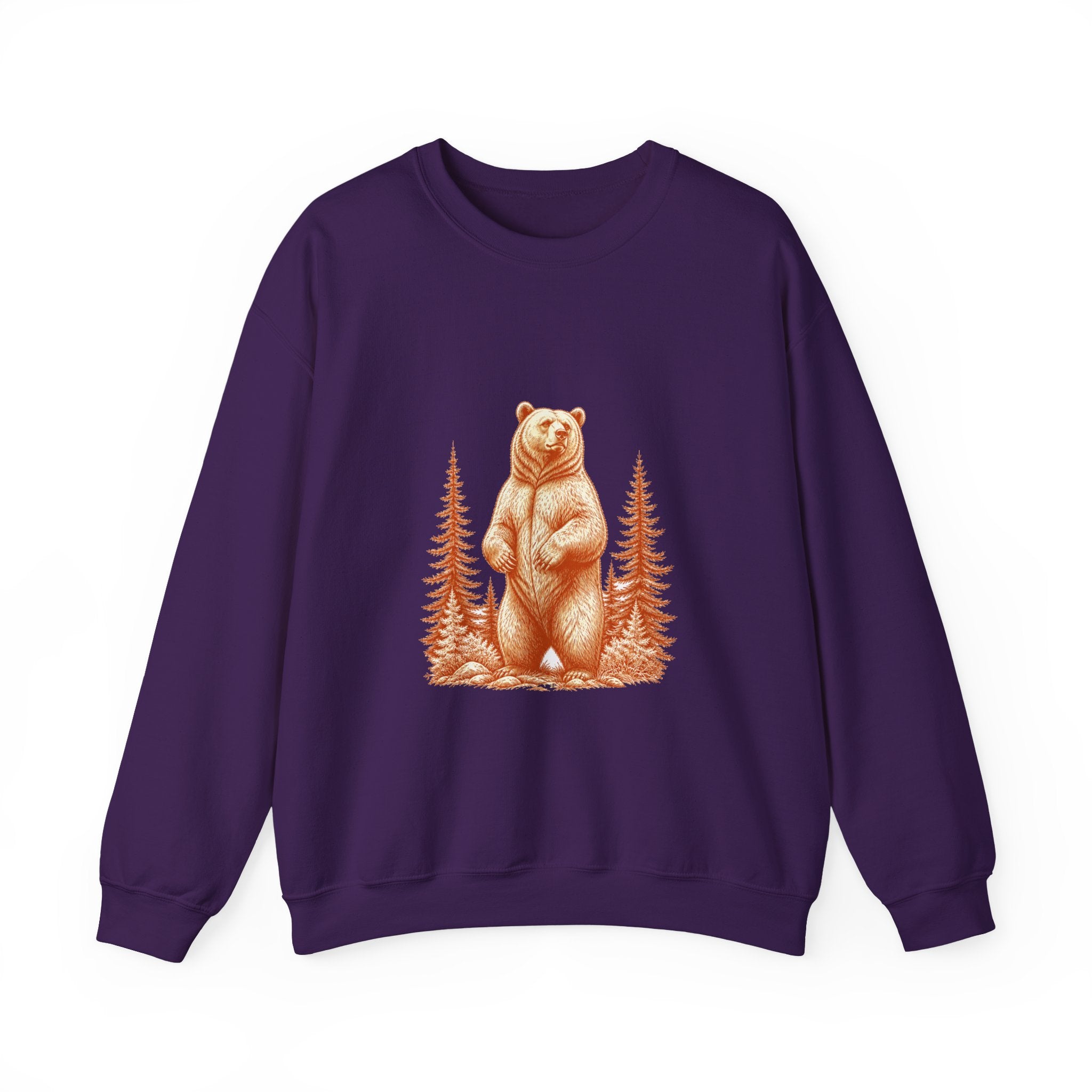 Matching Couple Sweatshirt - Bear & Deer Matching Couple Crewneck Sweatshirt Hand-Drawn Art His Hers Best Friend Gift - Design A