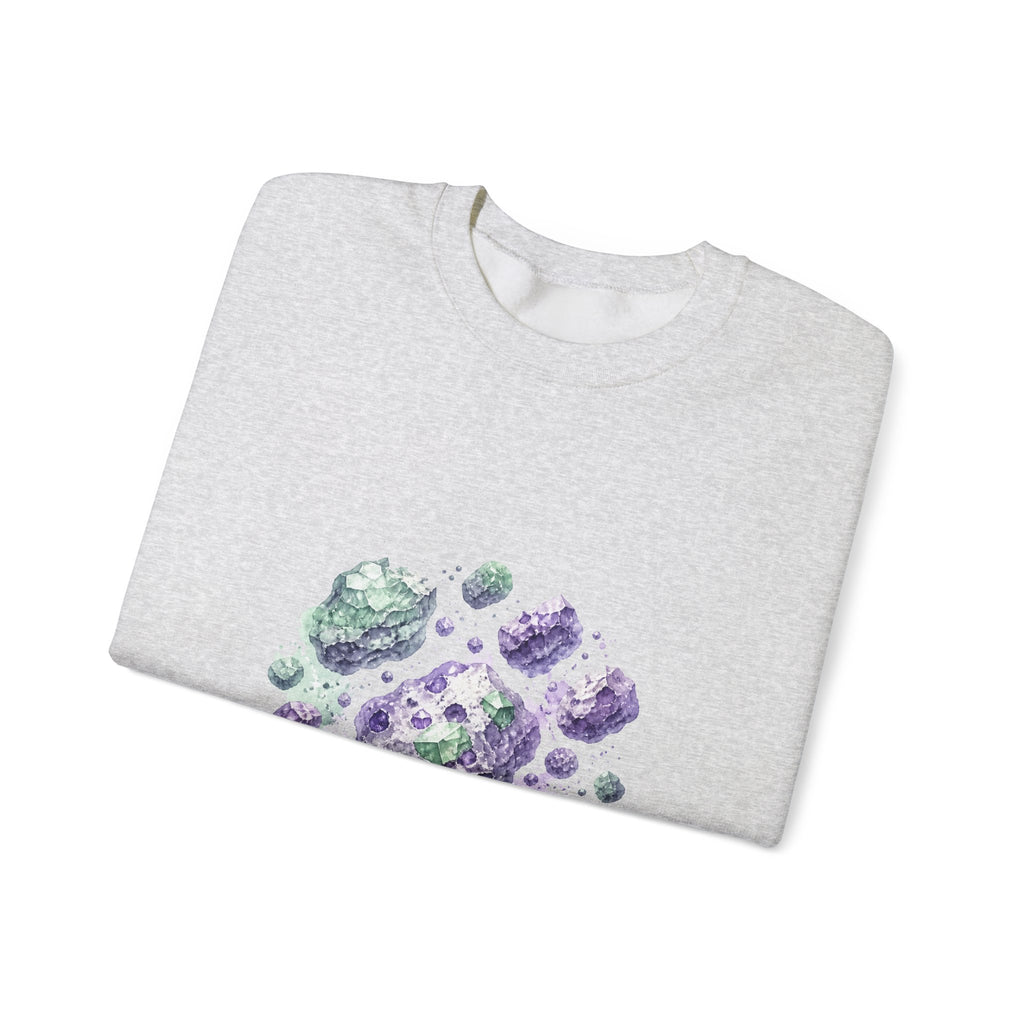 Matching Couple Sweatshirt - Comet & Asteroid Matching Couple Premium Fleece Sweatshirt Watercolor Art His Hers Birthday Gift - Design B