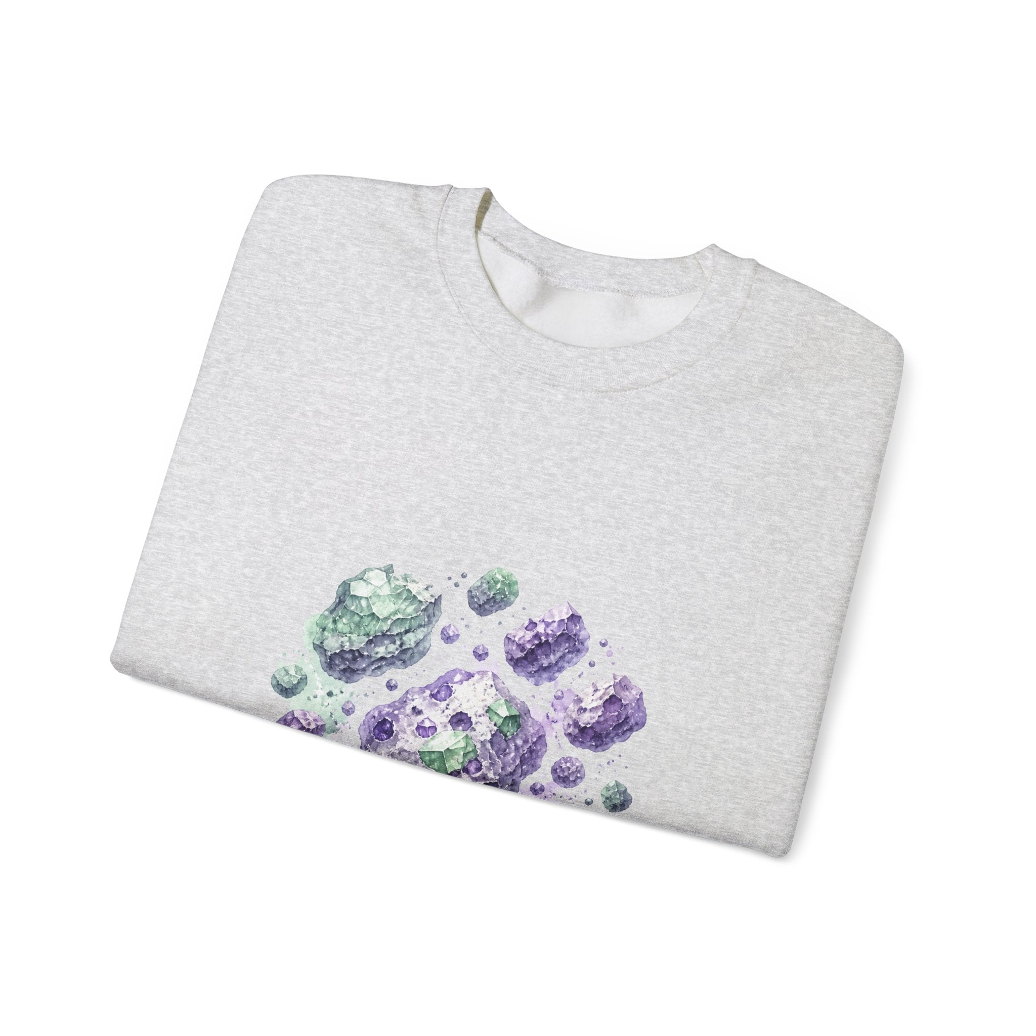 Matching Couple Sweatshirt - Comet & Asteroid Matching Couple Premium Fleece Sweatshirt Watercolor Art His Hers Birthday Gift - Design B