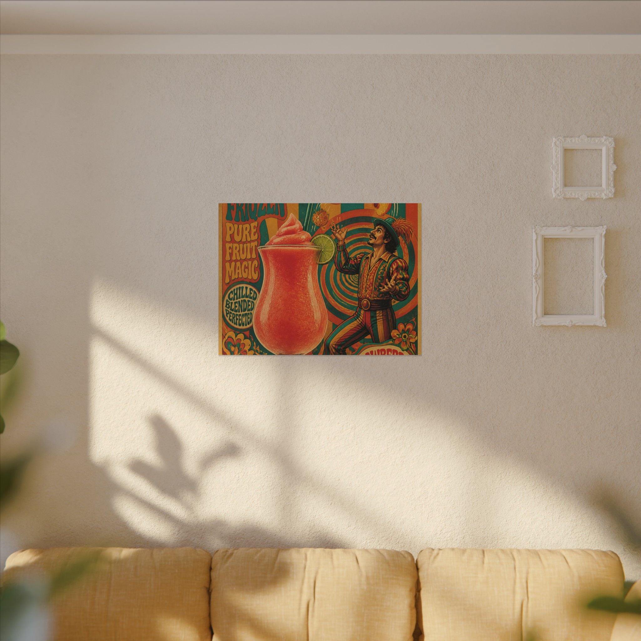 Daiquiri Fruit Juggler Wall Art Canvas 16×20 Psychedelic Cafe Decor Maximalist Print