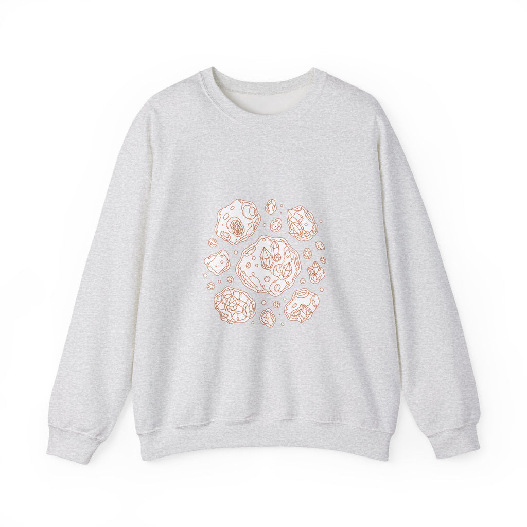 Matching Couple Sweatshirt - Comet & Asteroid Matching Couple Crewneck Sweatshirt Minimalist Art His Hers Valentine Gift - Design B