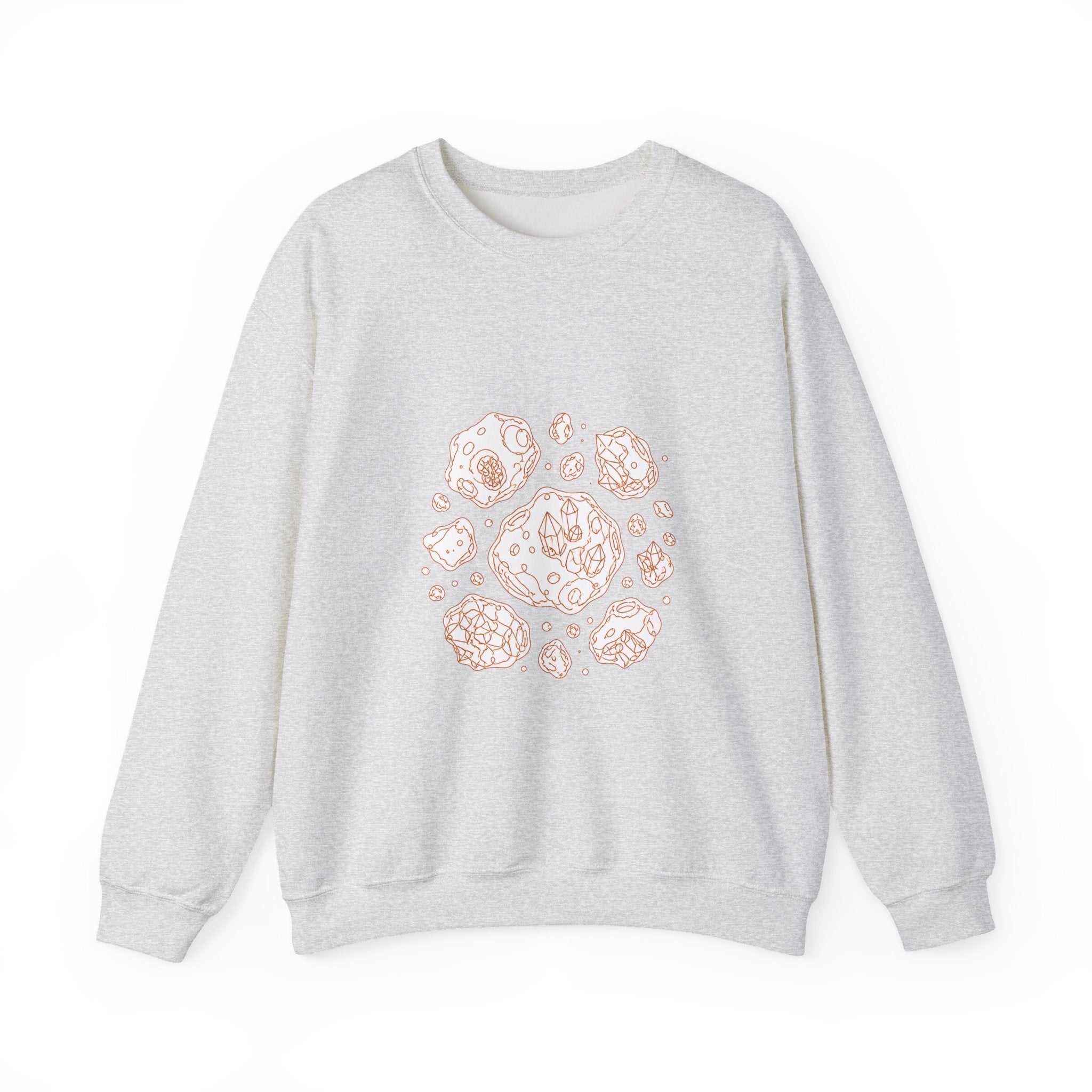 Matching Couple Sweatshirt - Comet & Asteroid Matching Couple Crewneck Sweatshirt Minimalist Art His Hers Valentine Gift - Design B