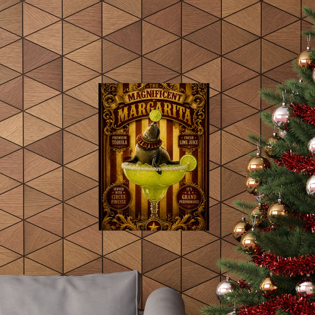Margarita Balancing Seal Wall Art Poster 24×36 Baroque Studio Decor Maximalist Print