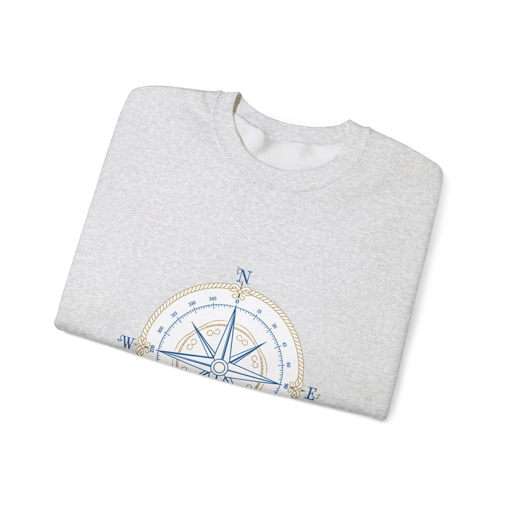 Matching Couple Sweatshirt - Compass North & South Matching Couple Premium Fleece Sweatshirt Minimalist Art His Hers Christmas Gift - Design A