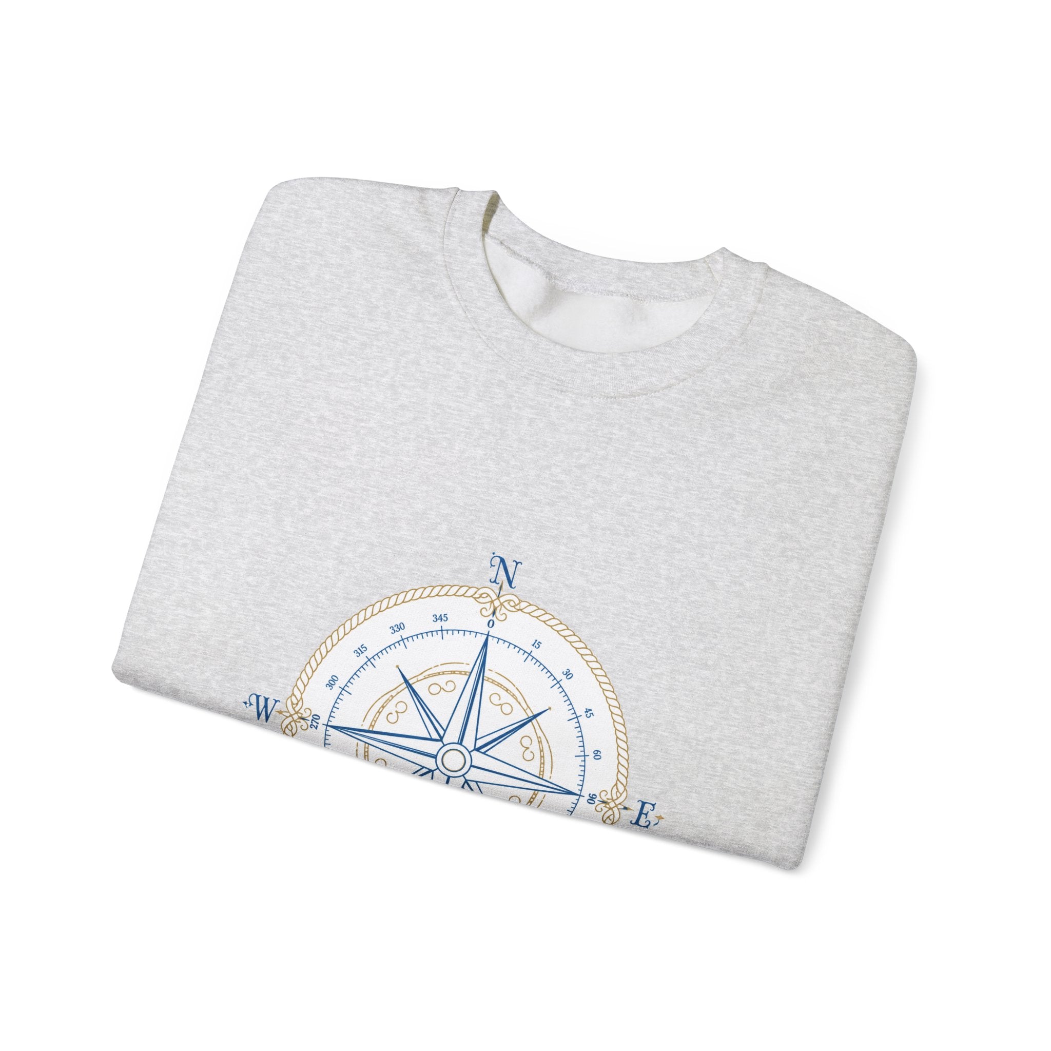 Matching Couple Sweatshirt - Compass North & South Matching Couple Premium Fleece Sweatshirt Minimalist Art His Hers Christmas Gift - Design A
