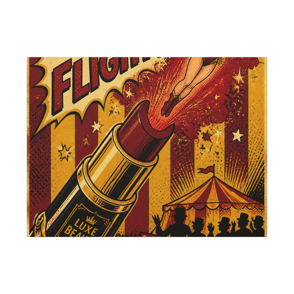 Lipstick Cannon Wall Art Canvas 24×36 Pop Art Restaurant Decor Maximalist Print