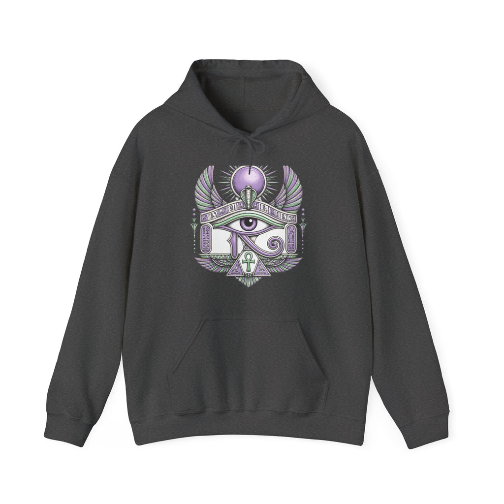 Matching Couple Sweatshirt - Eye of Ra & Horus Matching Couple Hooded Sweatshirt Hand-Drawn Art His Hers Best Friend Gift - Design A