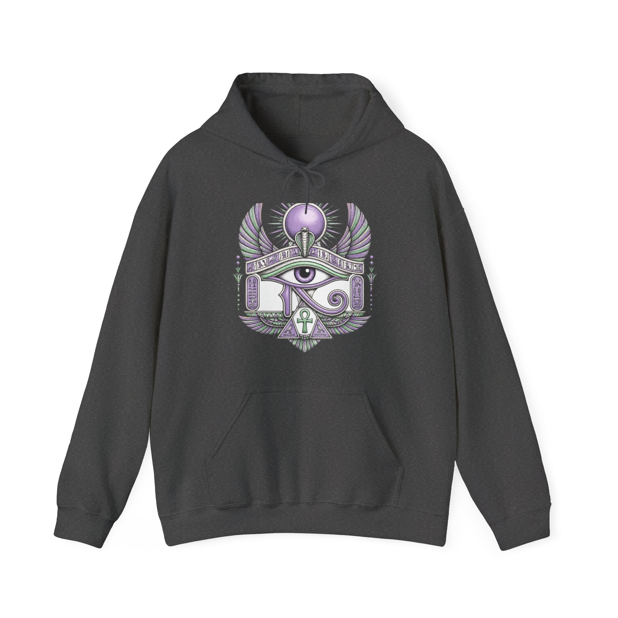 Matching Couple Sweatshirt - Eye of Ra & Horus Matching Couple Hooded Sweatshirt Hand-Drawn Art His Hers Best Friend Gift - Design A