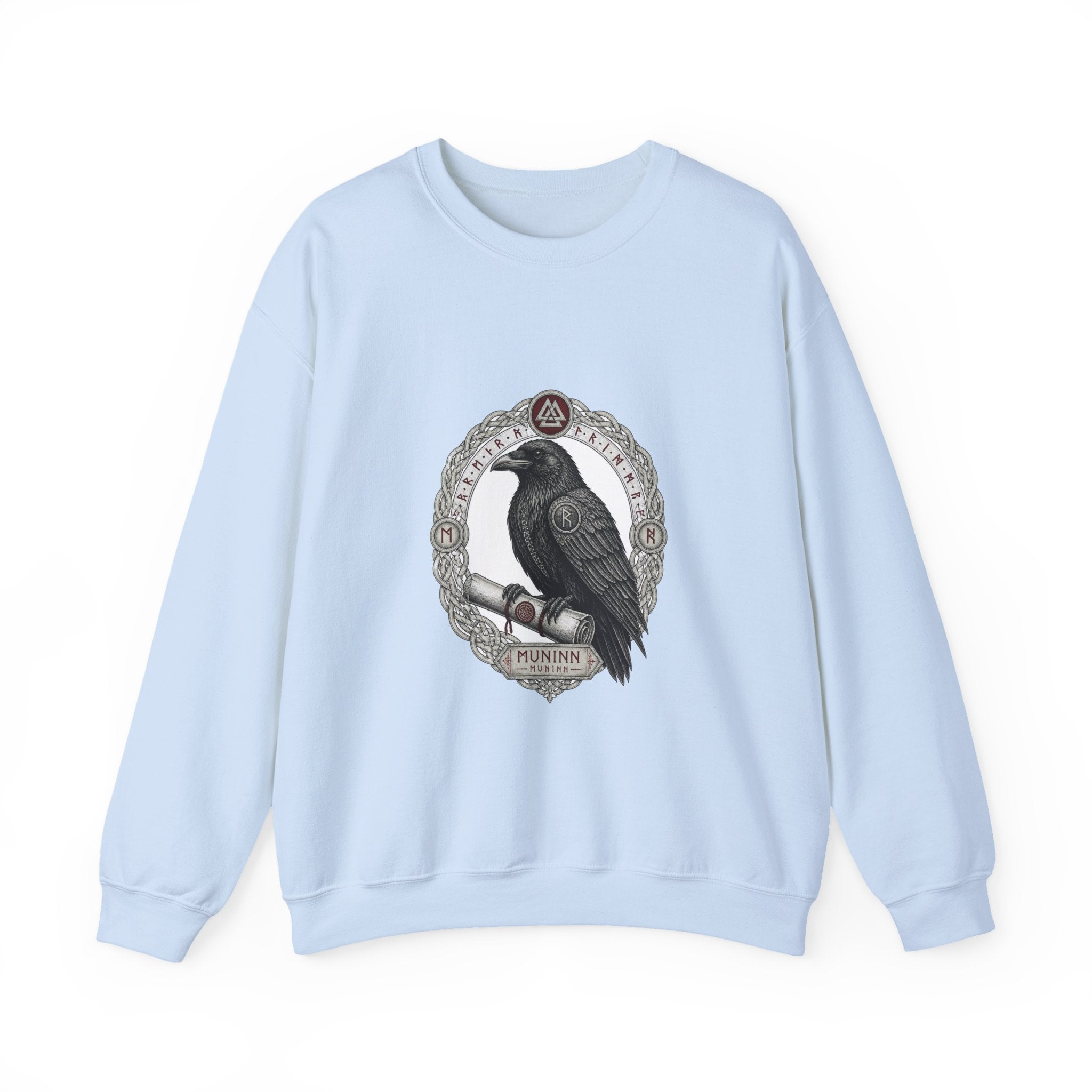 Matching Couple Sweatshirt - Huginn & Muninn Matching Couple Comfort Colors Crew Vintage Art His Hers Honeymoon Gift - Design B