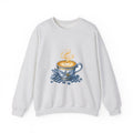 Matching Couple Sweatshirt - Coffee & Tea Matching Couple Crewneck Sweatshirt Vintage Art His Hers Wedding Gift - Design A