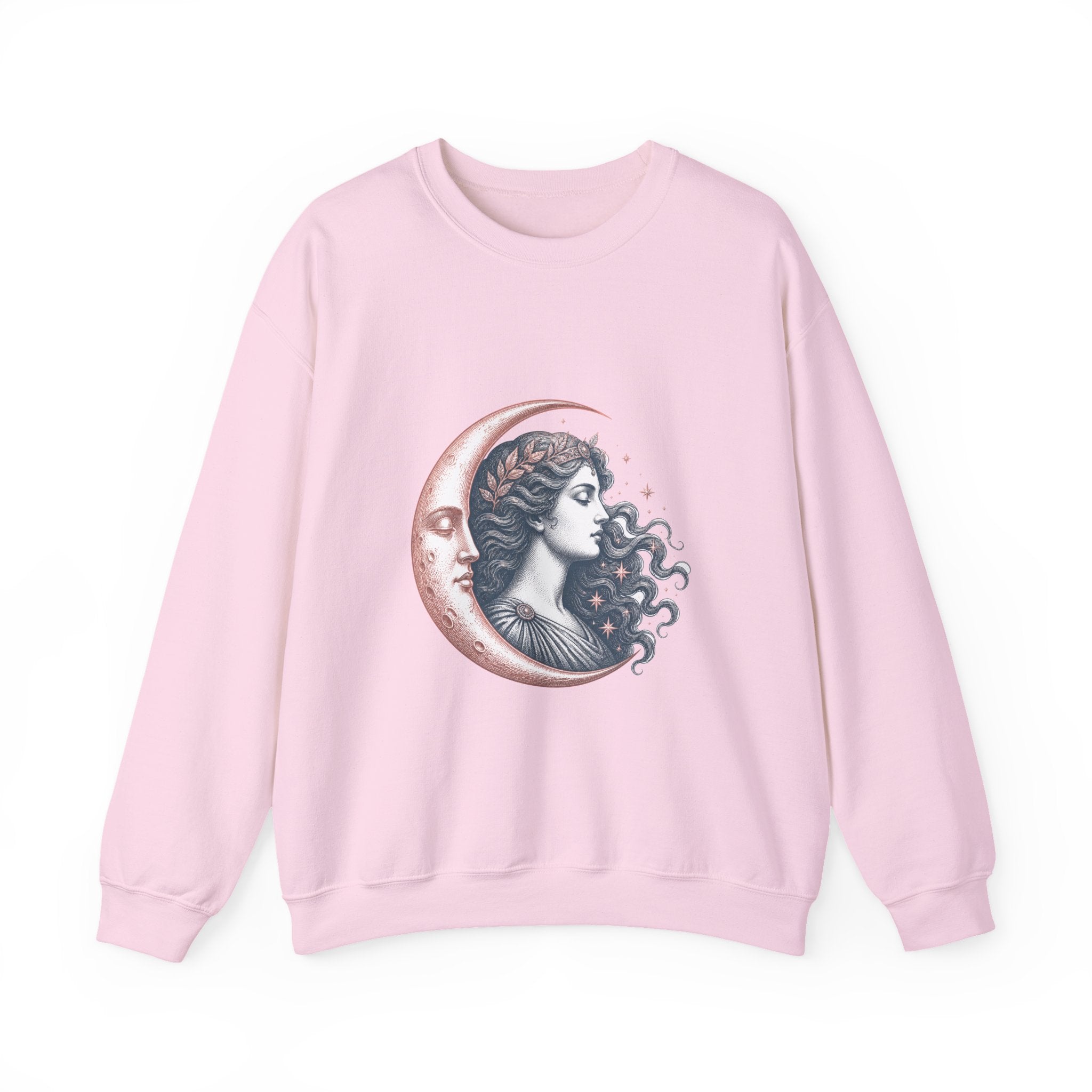 Matching Couple Sweatshirt - Helios & Selene Matching Couple Premium Fleece Sweatshirt Vintage Art His Hers Honeymoon Gift - Design B