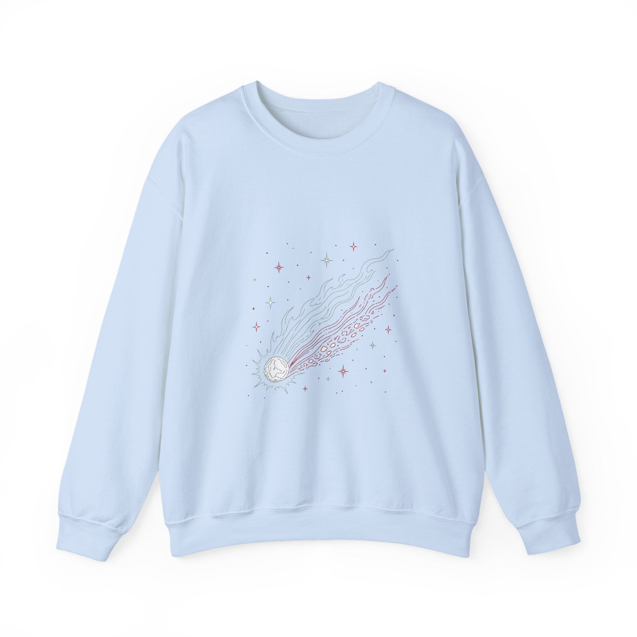 Matching Couple Sweatshirt - Comet & Asteroid Matching Couple Premium Fleece Sweatshirt Minimalist Art His Hers Christmas Gift - Design A