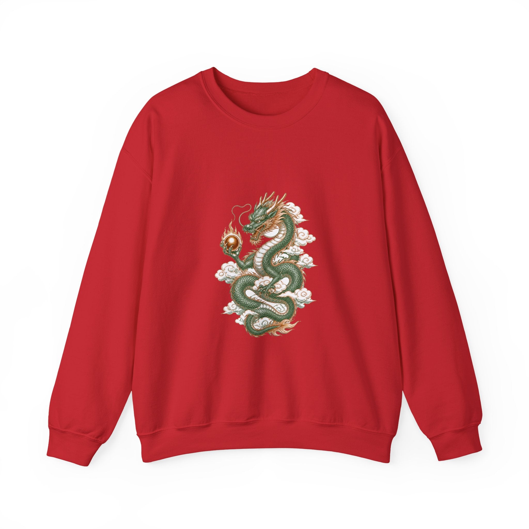 Matching Couple Sweatshirt - Dragon & Phoenix Matching Couple Comfort Colors Crew Hand-Drawn Art His Hers Anniversary Gift - Design A