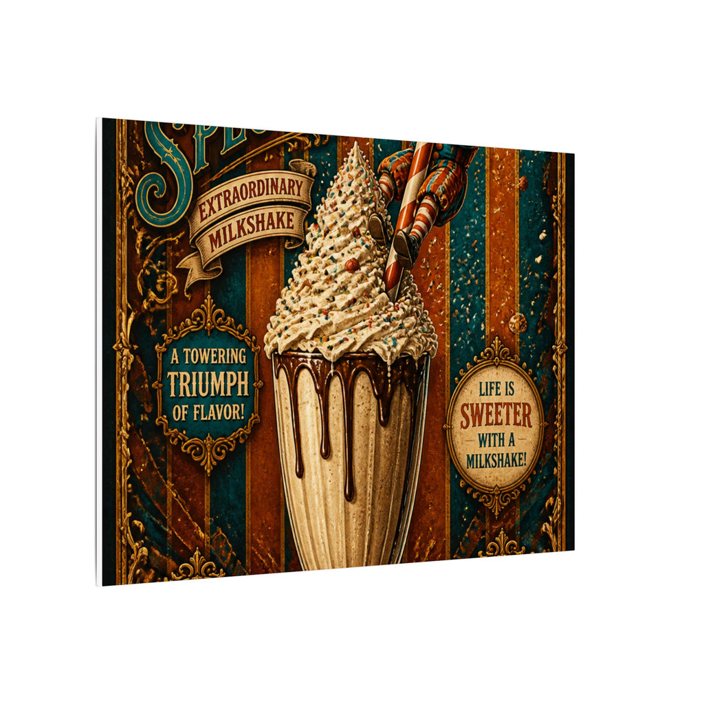 Milkshake Slide Clown Wall Art Canvas 24×36 Baroque Studio Decor Maximalist Print