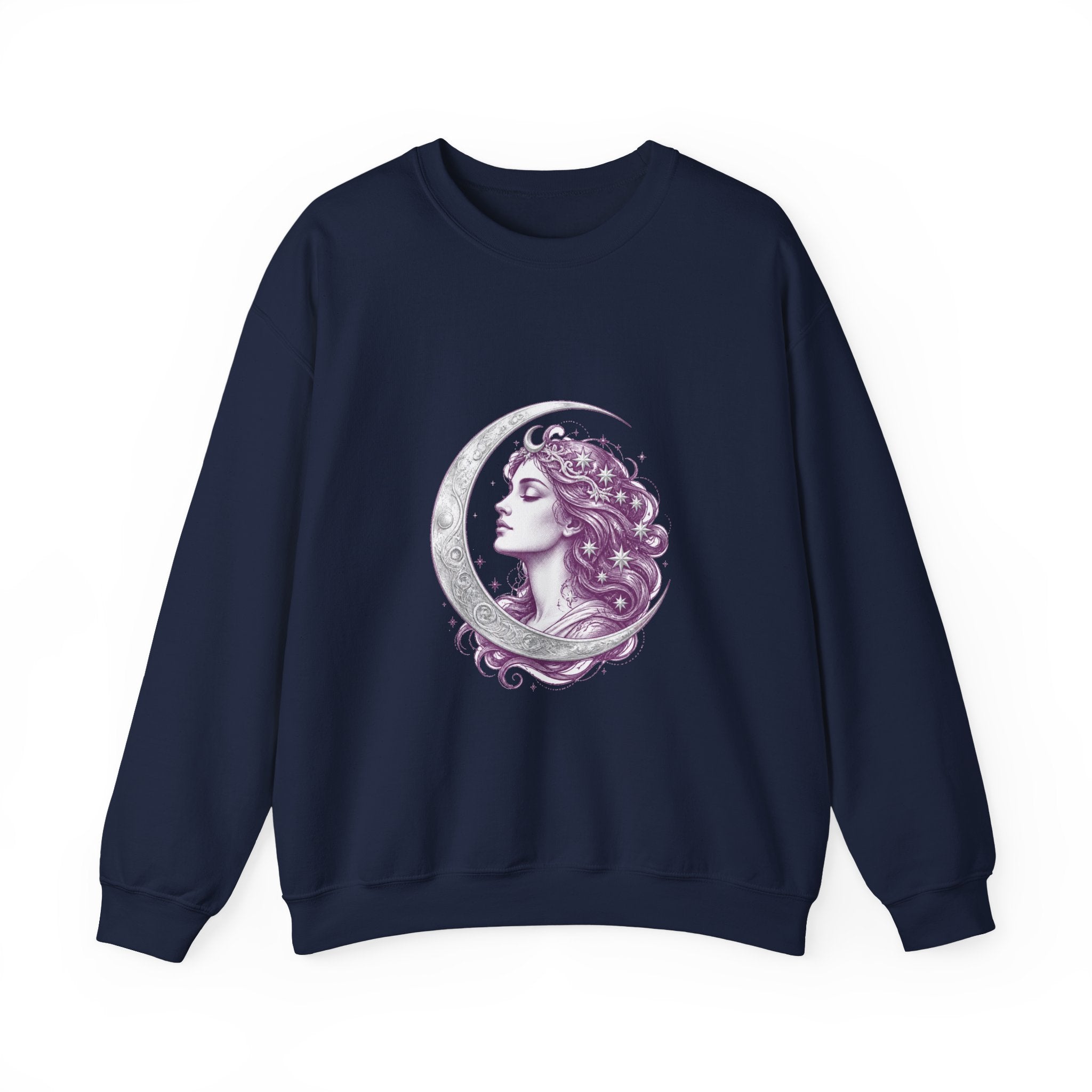 Matching Couple Sweatshirt - Helios & Selene Matching Couple Comfort Colors Crew Hand-Drawn Art His Hers Anniversary Gift - Design B