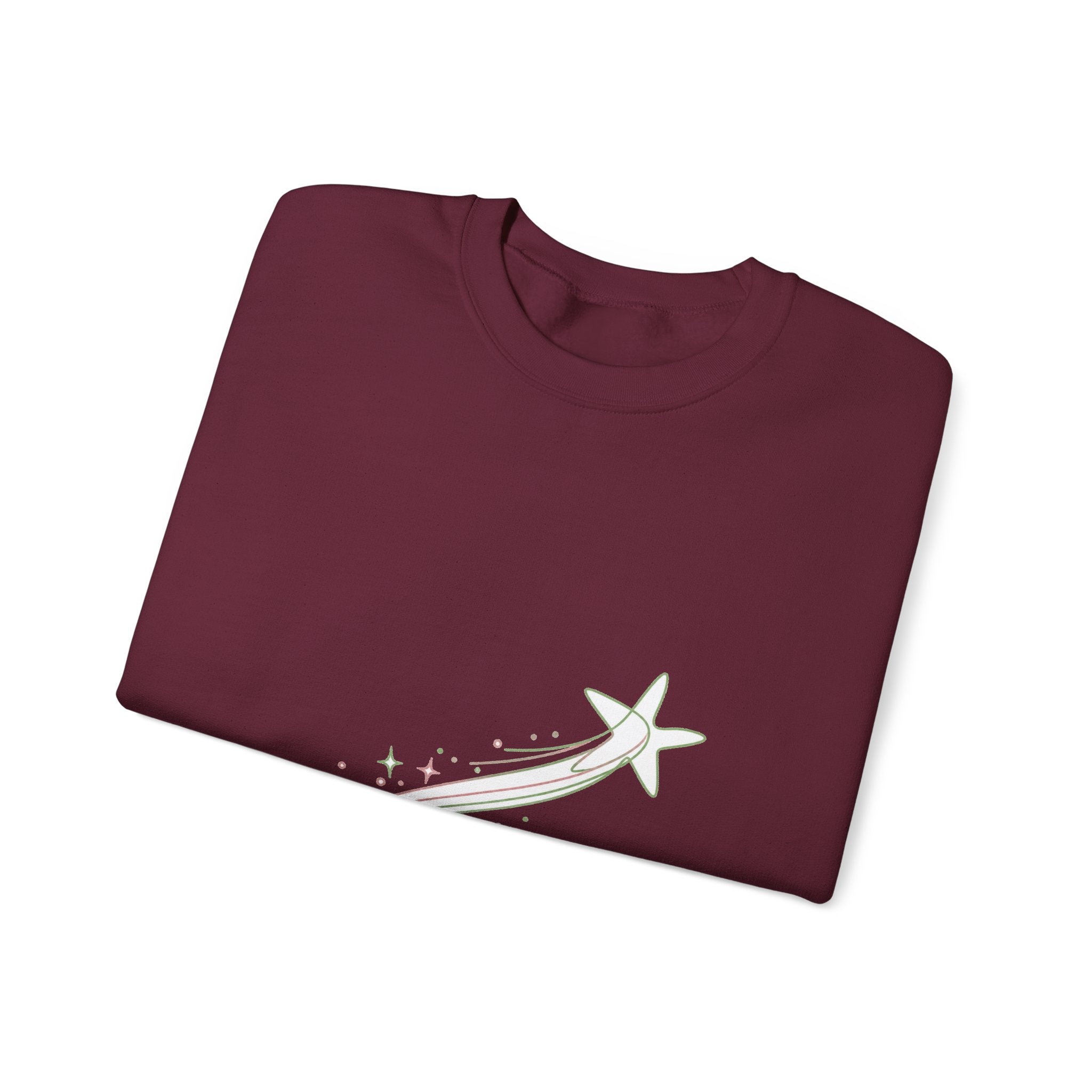 Matching Couple Sweatshirt - Shooting Star & North Star Matching Couple Premium Fleece Sweatshirt Minimalist Art His Hers Christmas Gift - Design A