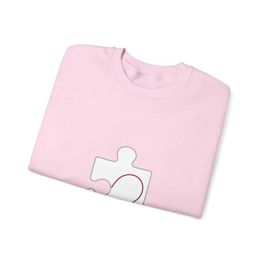 Matching Couple Sweatshirt - Puzzle Pieces Matching Couple Comfort Colors Crew Minimalist Art His Hers Christmas Gift - Design B