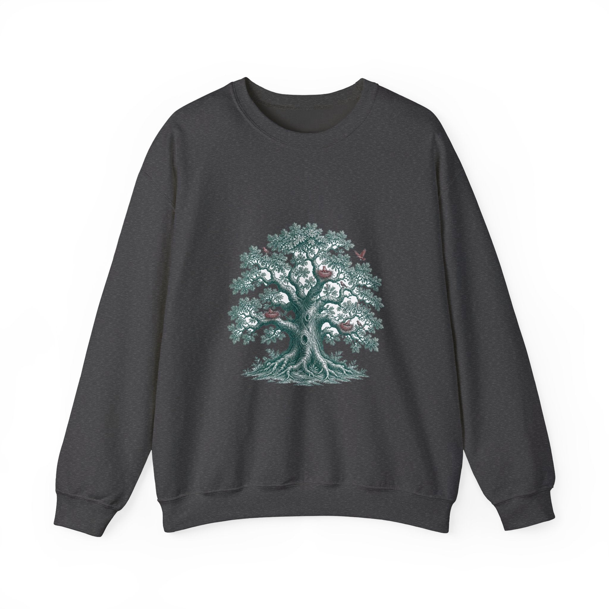 Matching Couple Sweatshirt - Ancient Oak & Deep Roots Matching Couple Premium Fleece Sweatshirt Vintage Art His Hers Honeymoon Gift - Design A