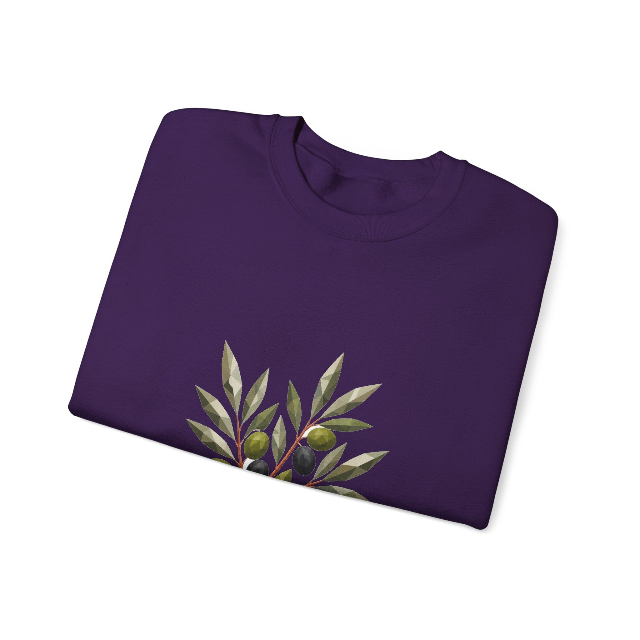 Matching Couple Sweatshirt - Olive Branch & Fig Matching Couple Premium Fleece Sweatshirt Geometric Art His Hers Love Gift - Design A