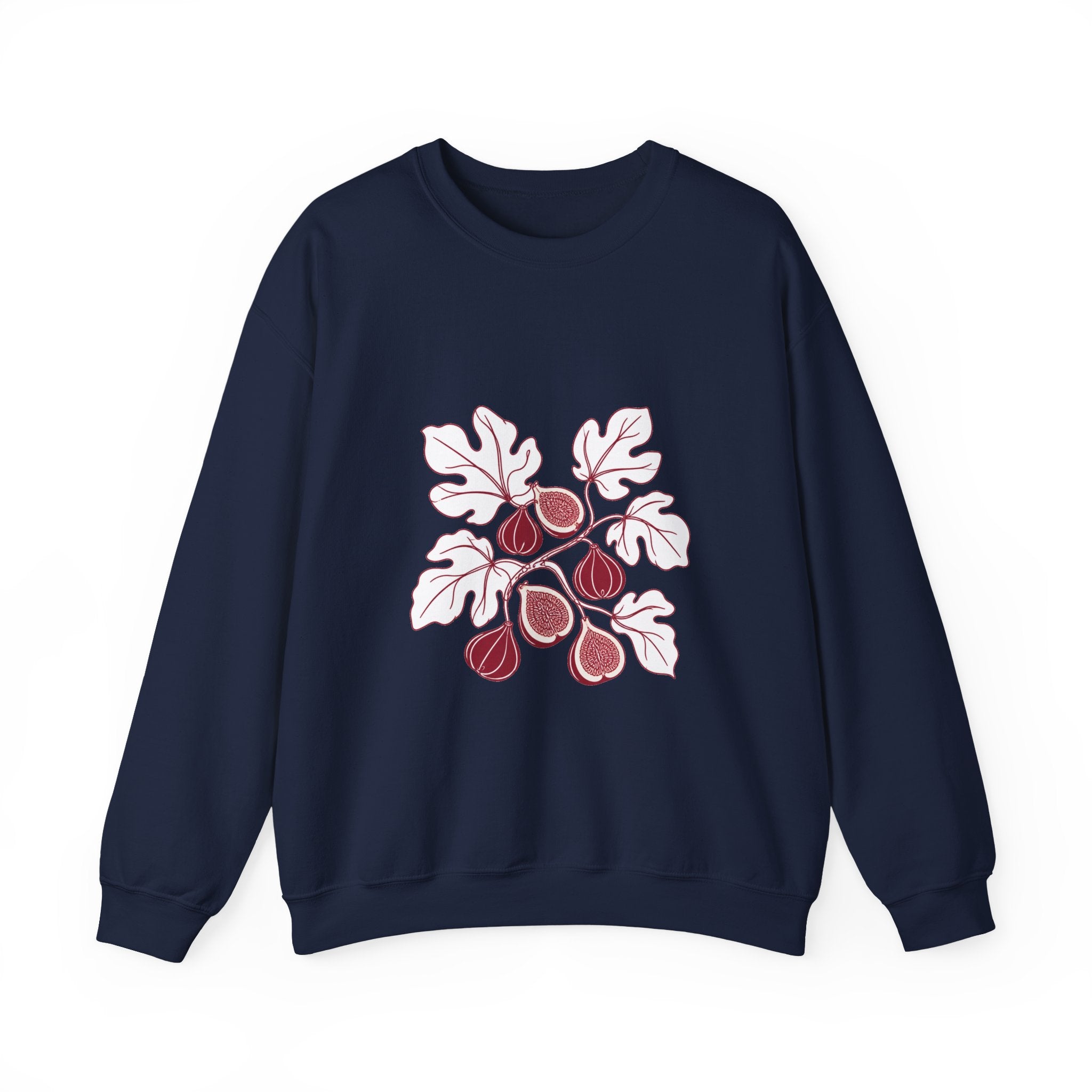 Matching Couple Sweatshirt - Olive Branch & Fig Matching Couple Crewneck Sweatshirt Minimalist Art His Hers Valentine Gift - Design B