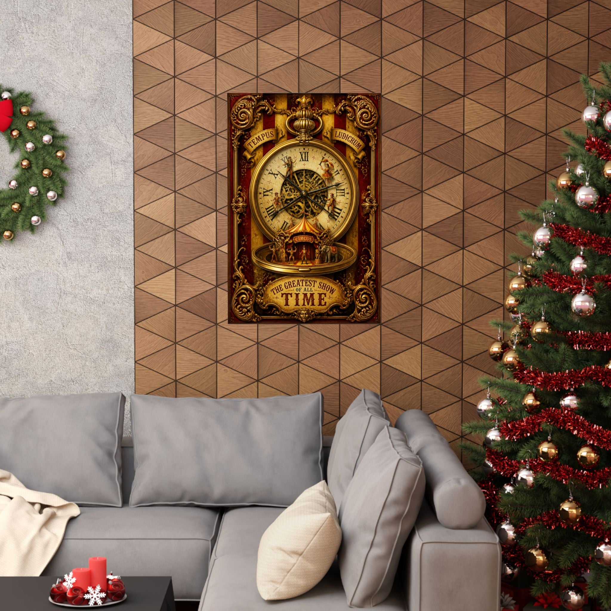 Pocket Watch Performers Wall Art Poster 18×24 Baroque Home Office Decor Maximalist Print