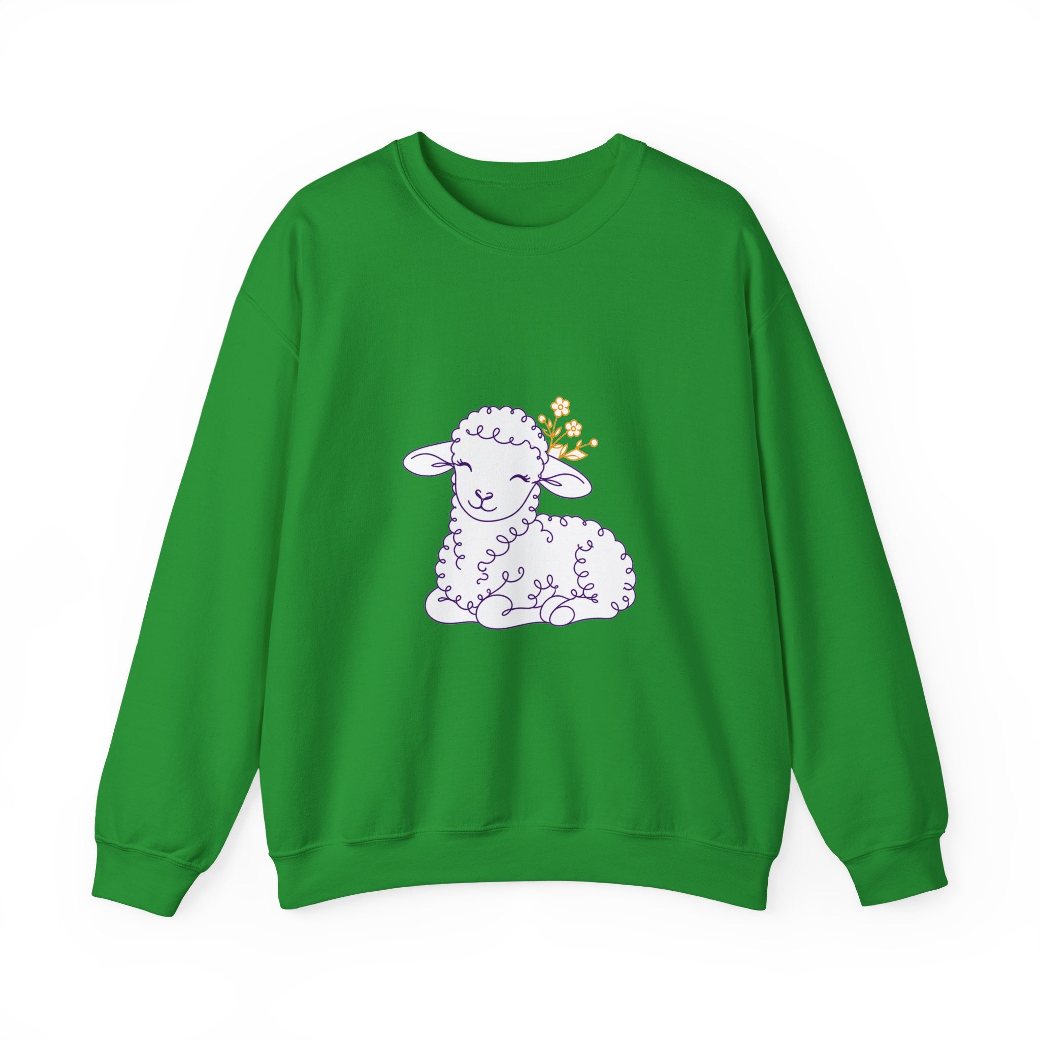 Matching Couple Sweatshirt - Lion & Lamb Matching Couple Comfort Colors Crew Minimalist Art His Hers Christmas Gift - Design B