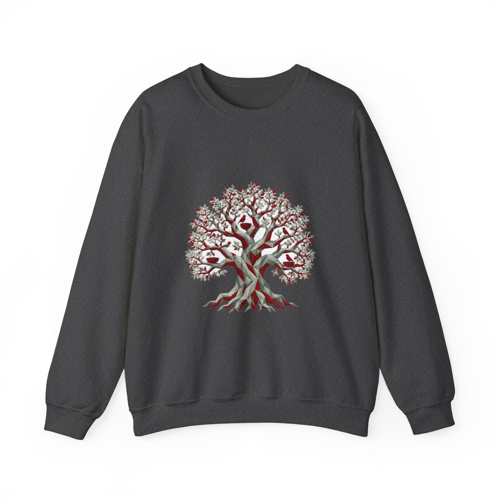 Matching Couple Sweatshirt - Ancient Oak & Deep Roots Matching Couple Comfort Colors Crew Geometric Art His Hers Love Gift - Design A