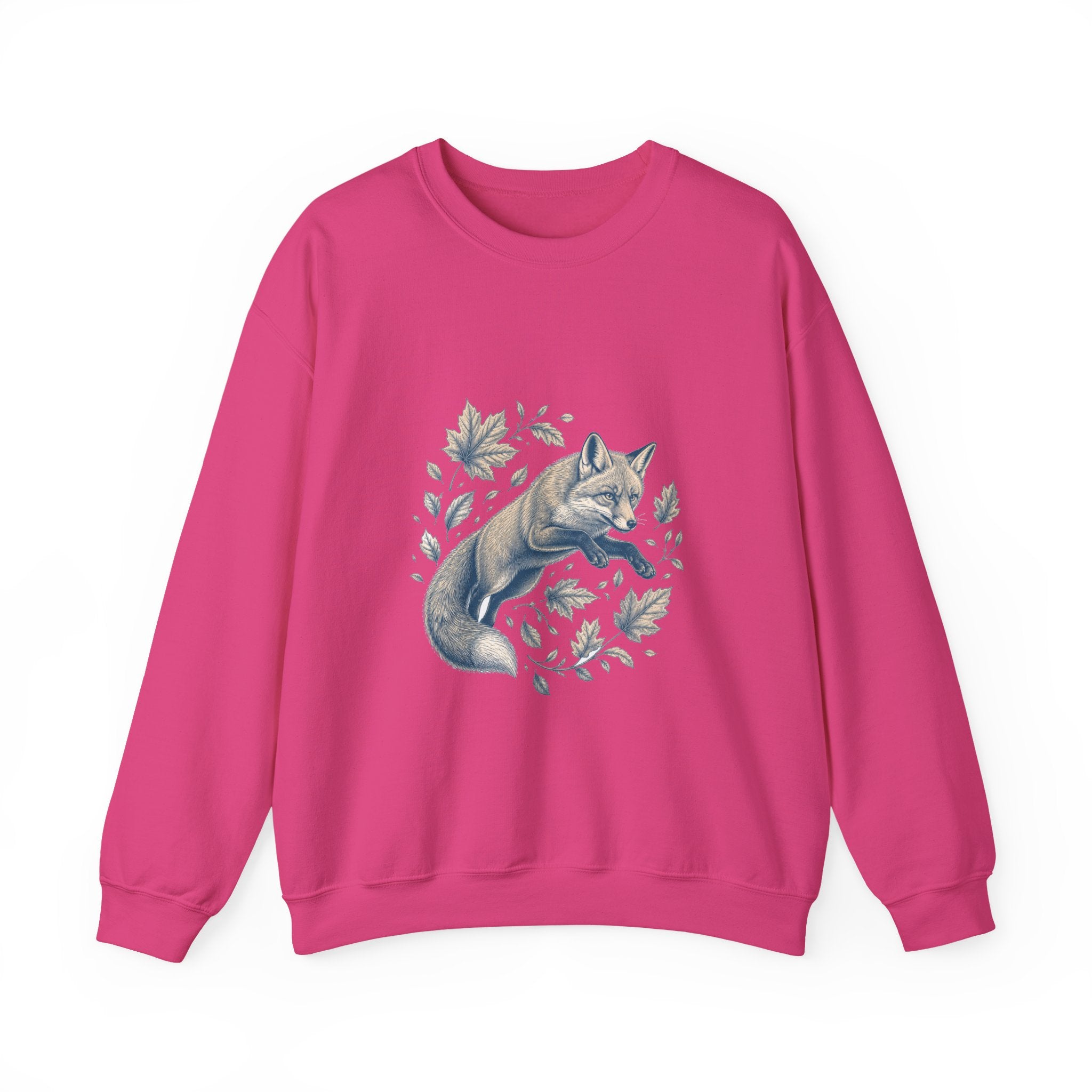 Matching Couple Sweatshirt - Fox & Rabbit Matching Couple Crewneck Sweatshirt Vintage Art His Hers Wedding Gift - Design A