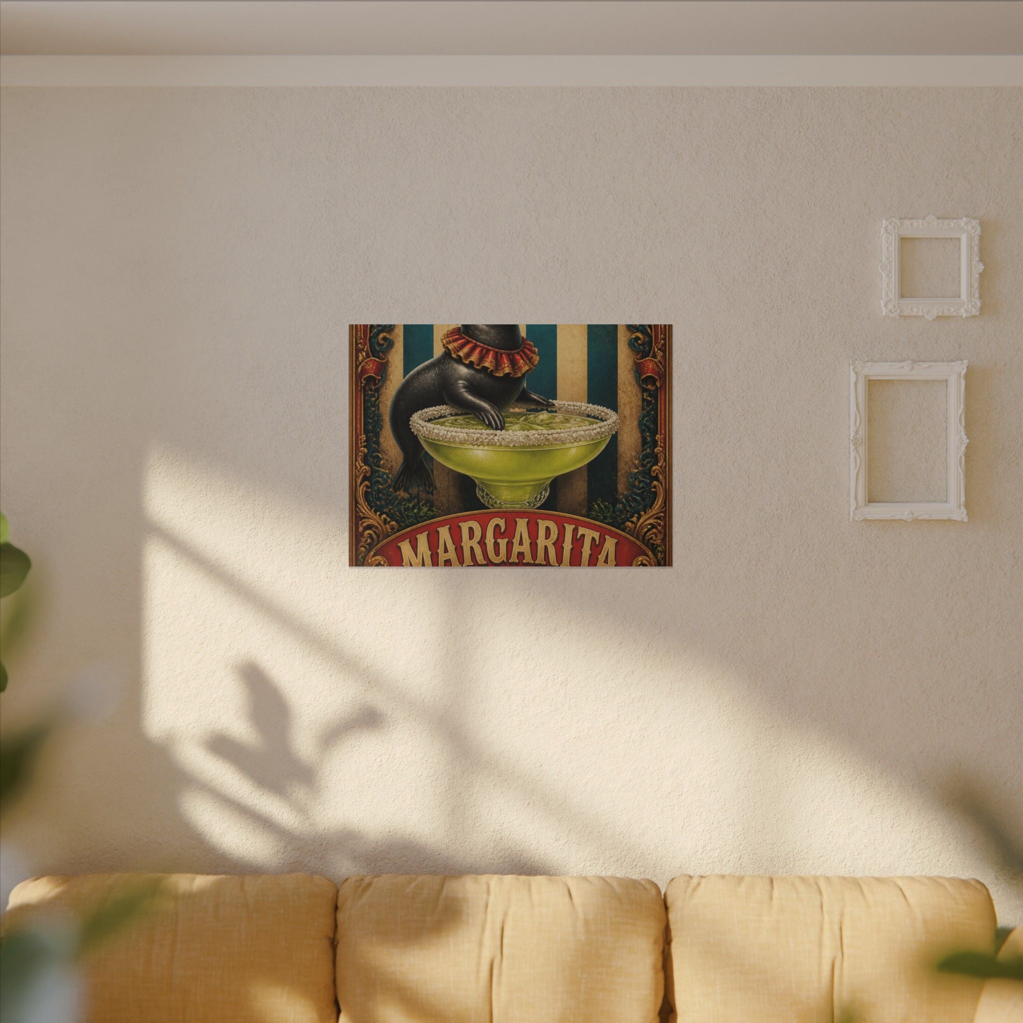 Margarita Balancing Seal Wall Art Canvas 24×36 Baroque Studio Decor Maximalist Print
