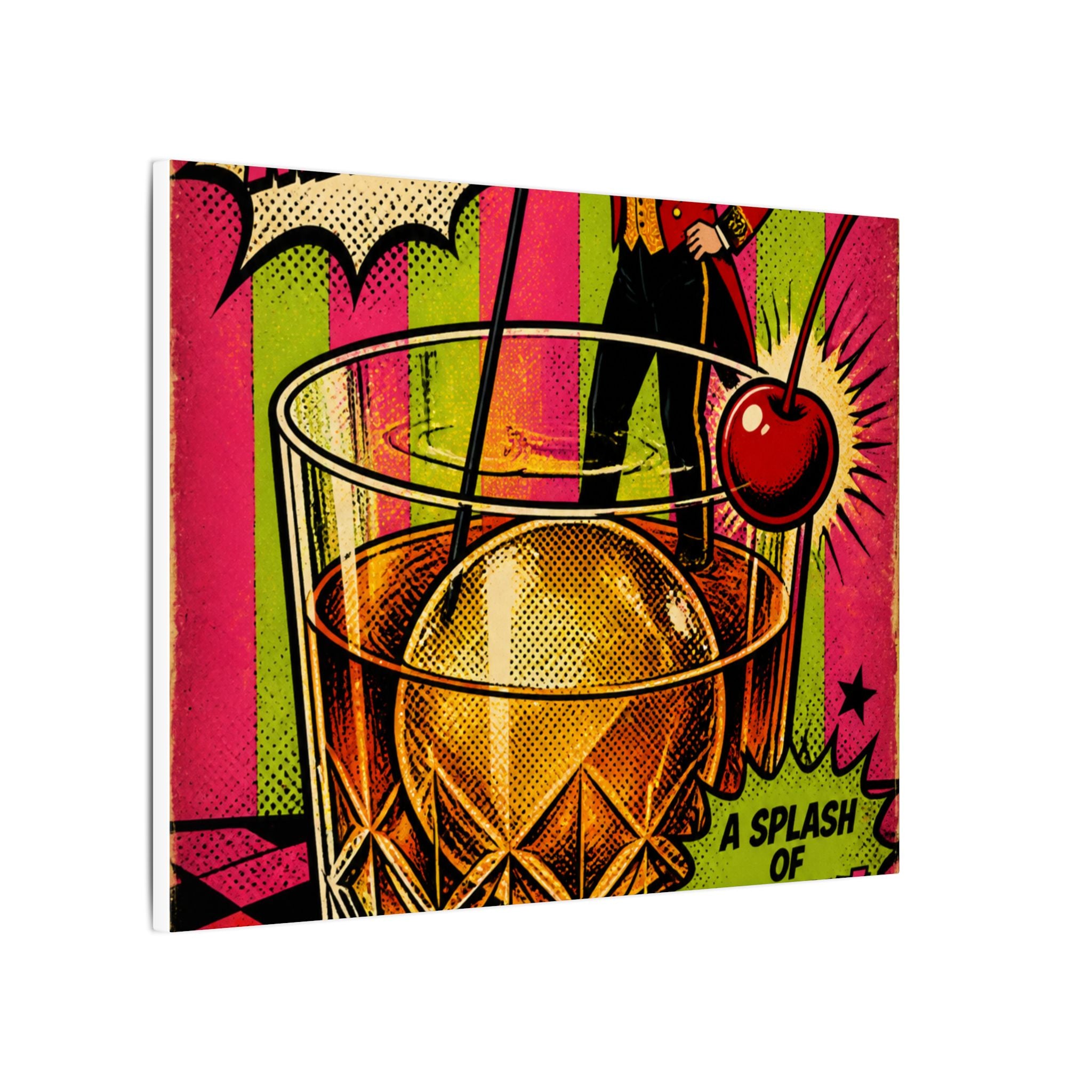 Old Fashioned Ringmaster Wall Art Canvas 24×36 Pop Art Restaurant Decor Maximalist Print