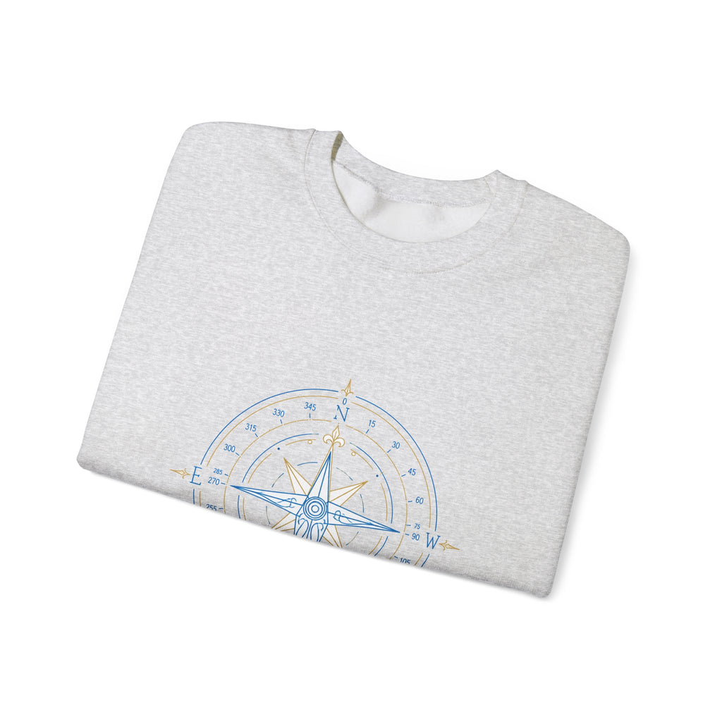 Matching Couple Sweatshirt - Compass North & South Matching Couple Premium Fleece Sweatshirt Minimalist Art His Hers Christmas Gift - Design B